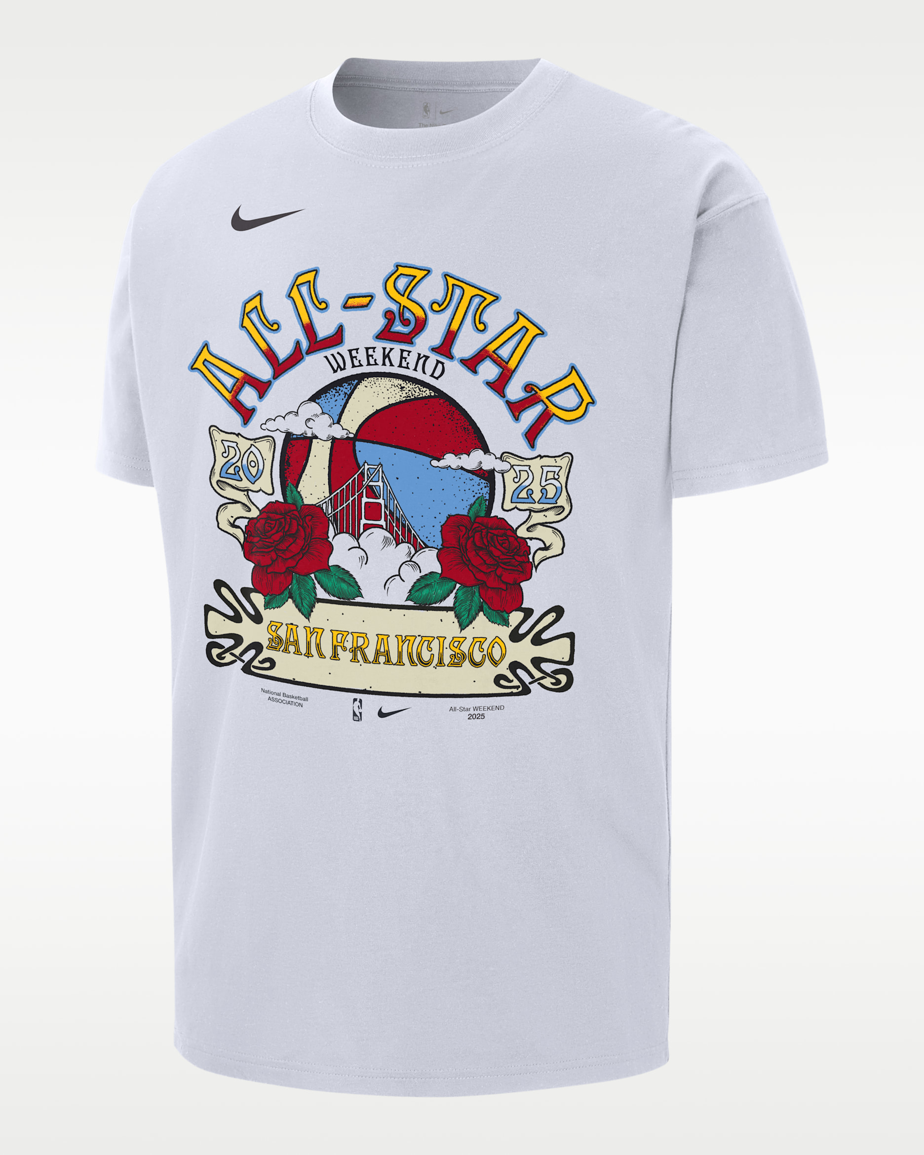 Playera Nike de la NBA Max90 para hombre 2025 All-Star Weekend - Blanco