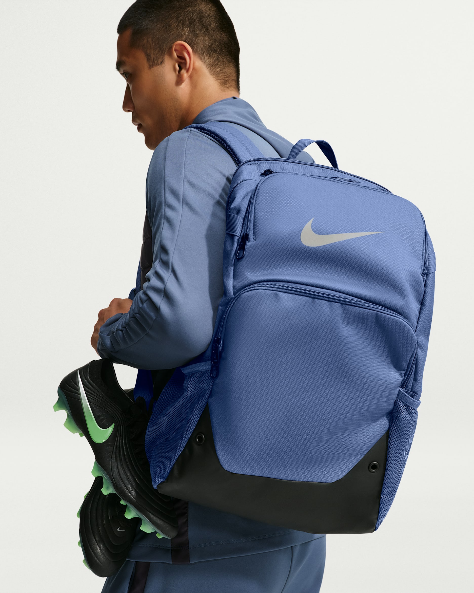 Nike Brasilia Backpack (Extra Large, 30L) - Indigo Storm/Black/Reflect Silver