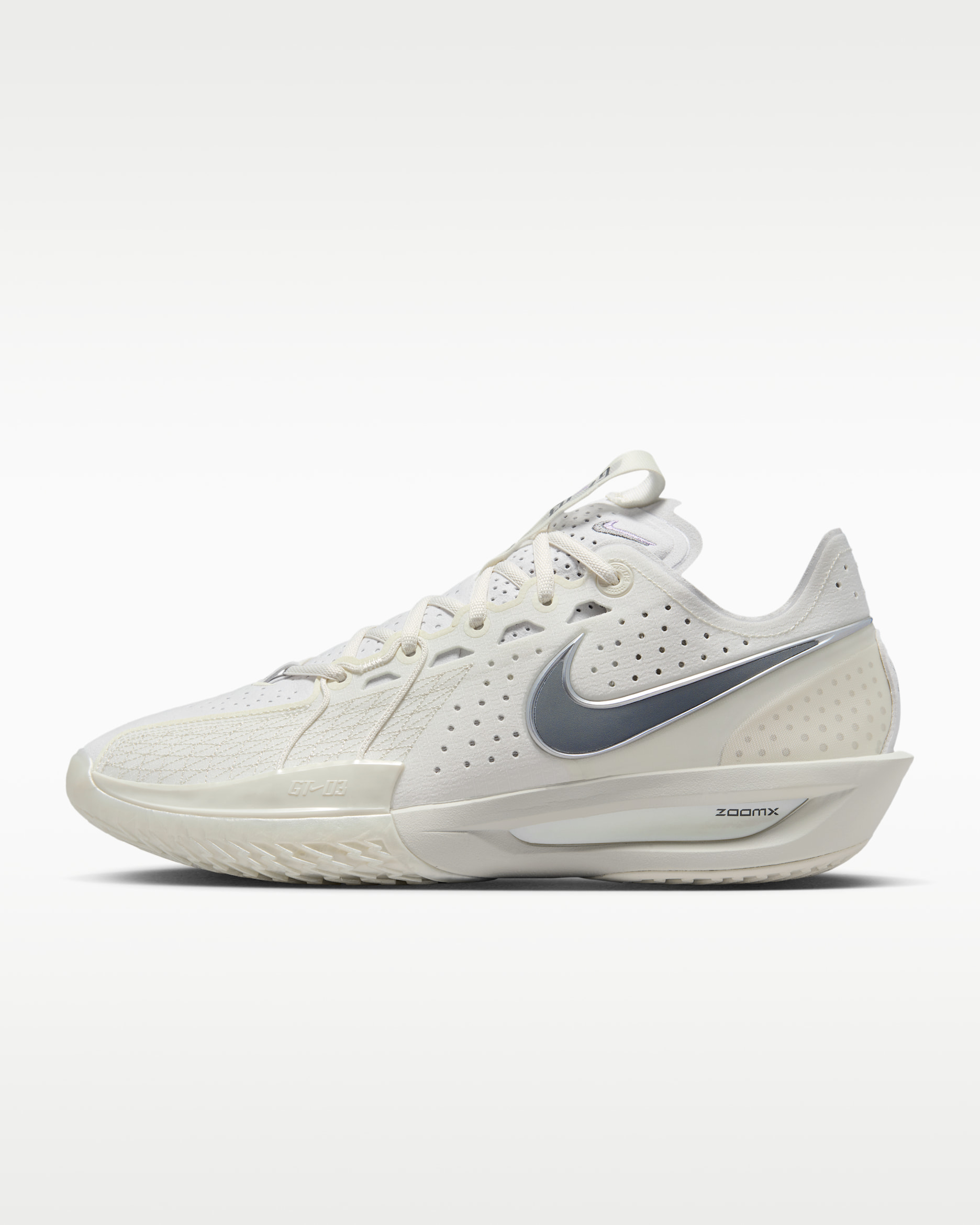 Nike G.T. Cut 3 EP Basketball Shoes - Sail/Light Bone/Metallic Silver/Smoke Grey