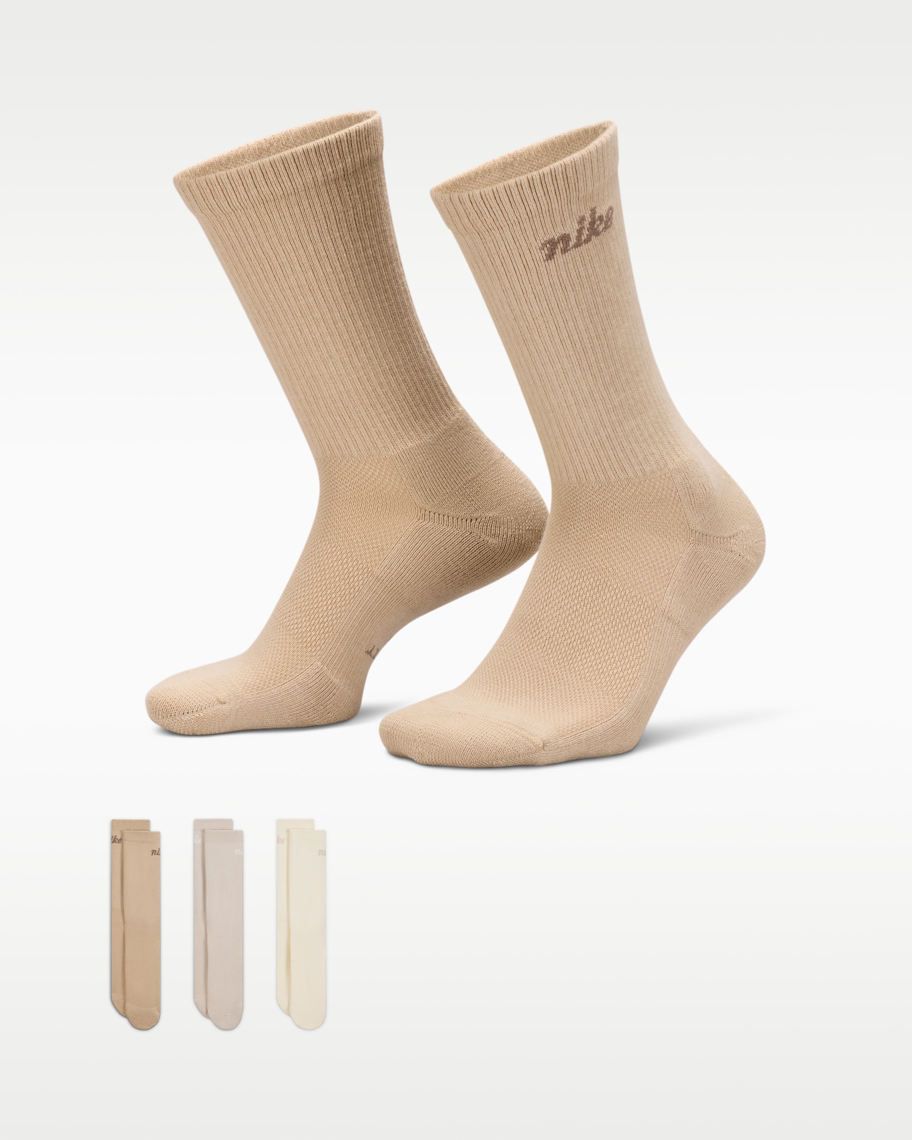 Nike Everyday Elevated Crew Socks (3 Pairs) - Multi-Colour