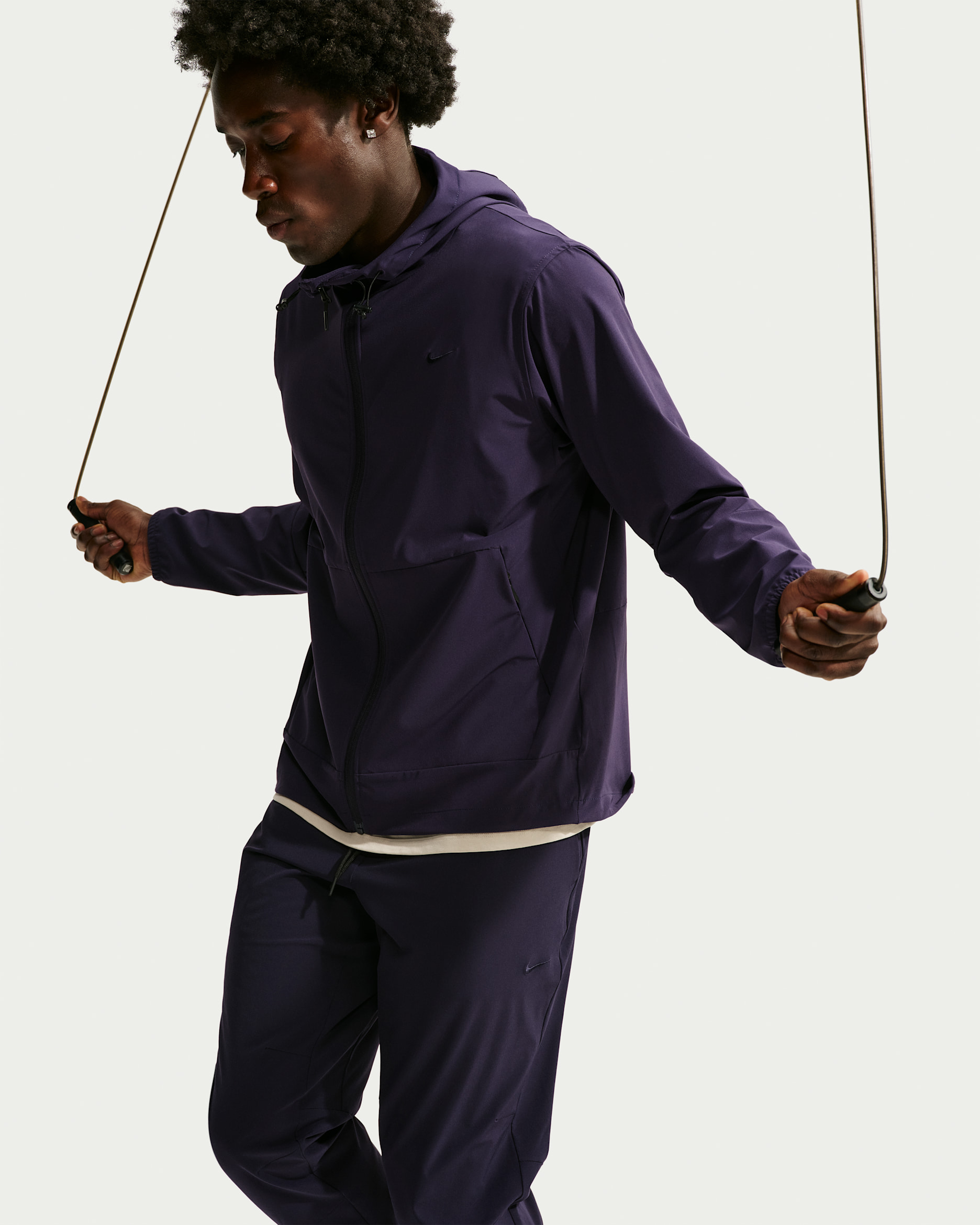 Nike Unlimited Men's Repel Hooded Versatile Jacket - Purple Dynasty/Black/Purple Dynasty