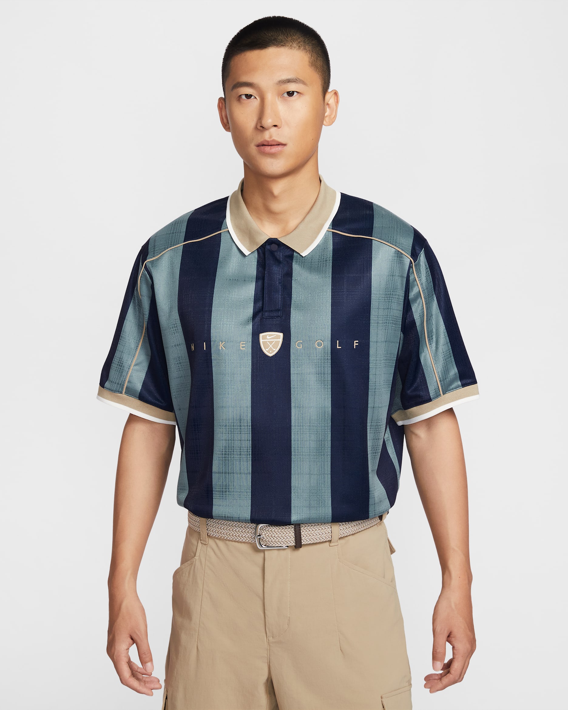 Nike Fairway Fresh 男款 Dri-FIT 寬鬆短袖高爾夫有領衫 - Mineral Slate/Limestone