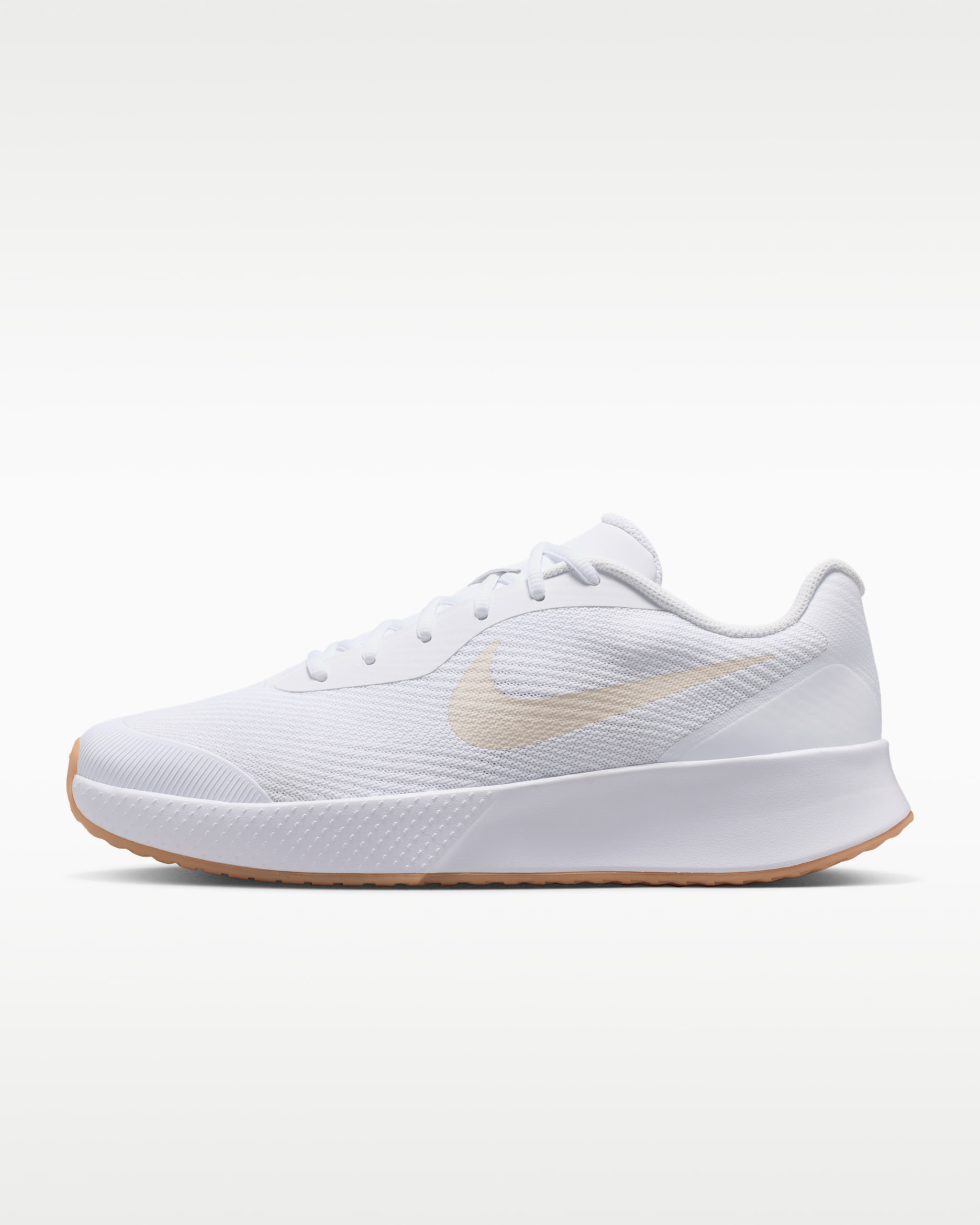 Nike Vapor Lite 3 Men's Hard Court Tennis Shoes - White/Summit White/Gum Yellow/Light Orewood Brown