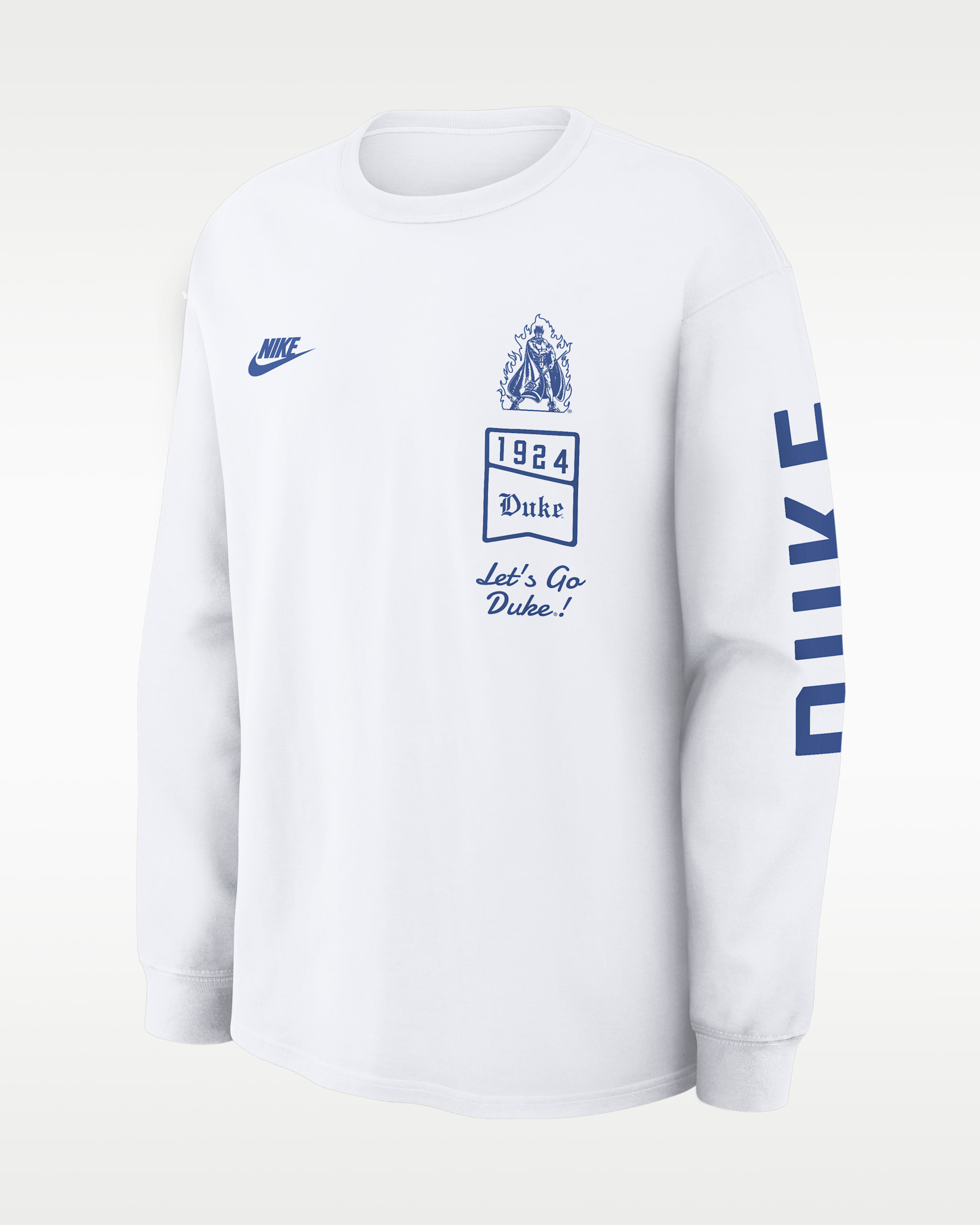 Duke Legacy Men's Nike College Long-Sleeve T-Shirt - White