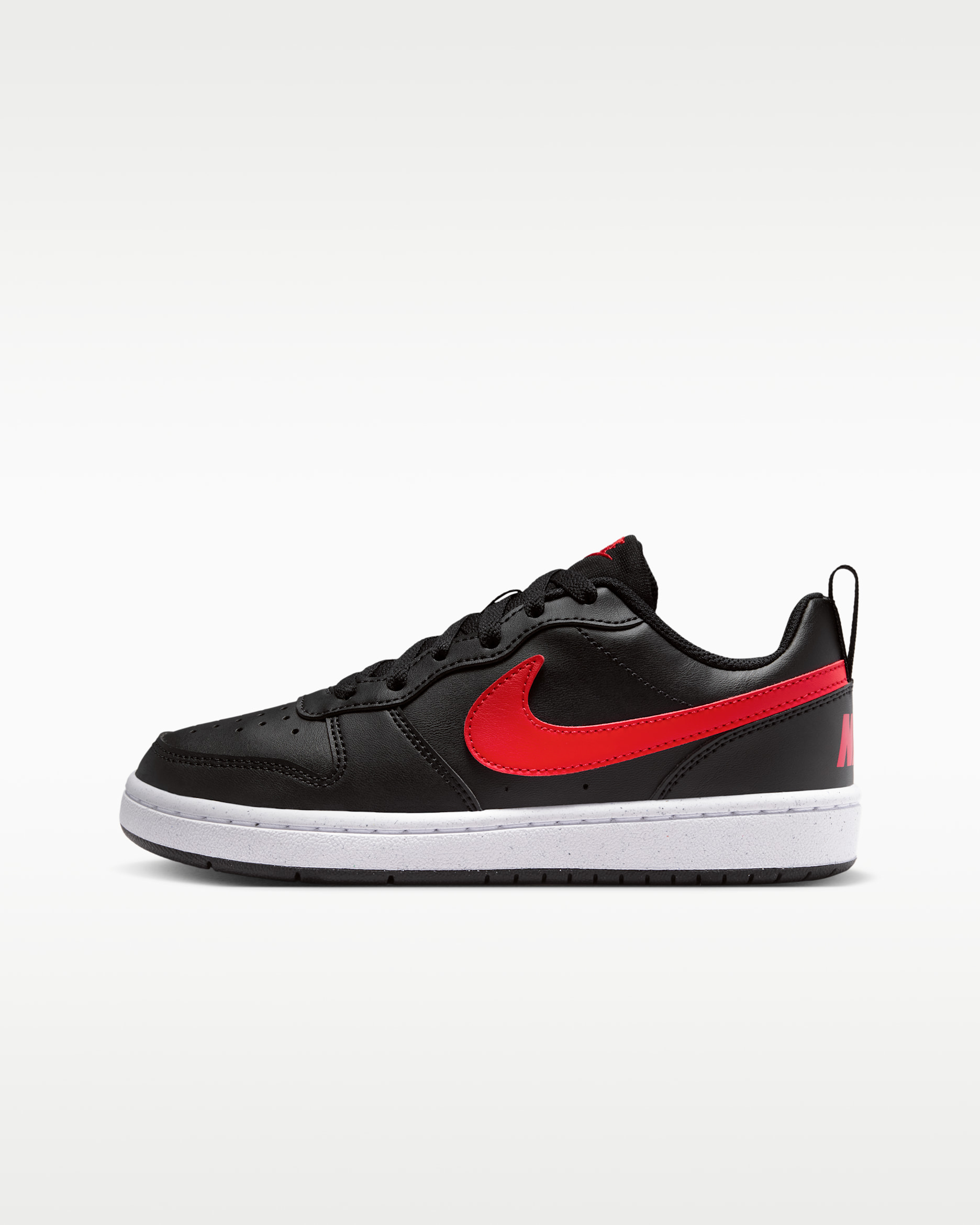 Nike Court Borough Low Recraft Older Kids' Shoes - Black/White/University Red