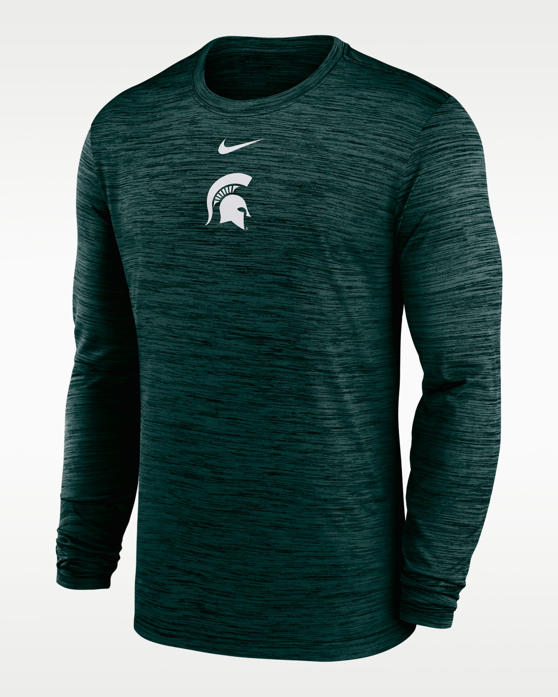 Playera de manga larga universitaria Nike Dri-FIT para hombre Michigan State Sideline Velocity - Verde