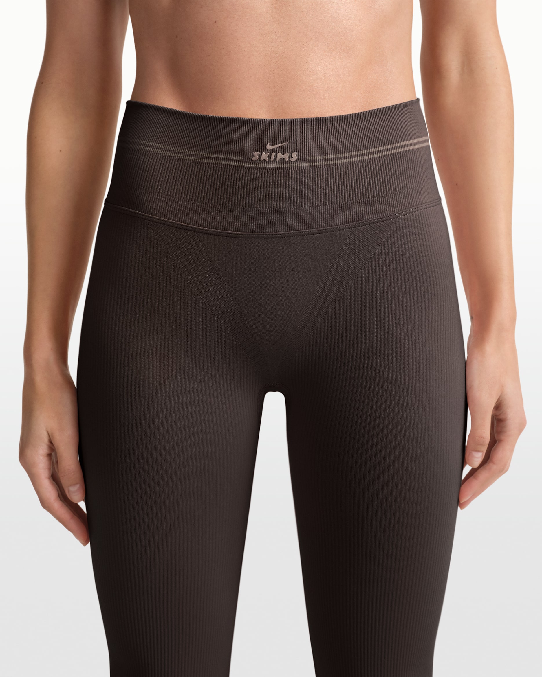 NikeSKIMS Ribbed Seamless Women's 86.5cm (approx.) Straight Leggings - NSKM PHOENIX/NSKM TRUFFLE