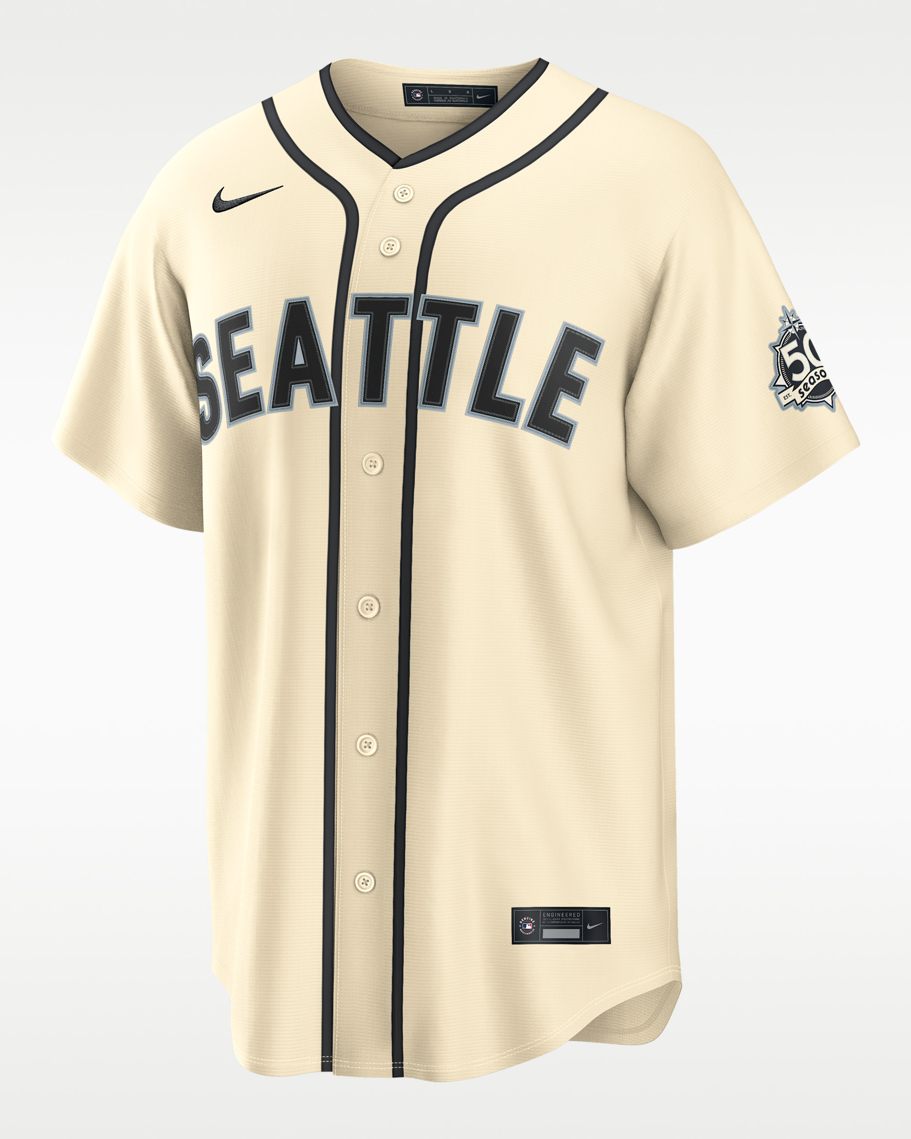 Cal Raleigh Seattle Mariners Men's Nike MLB Stadium Jersey - Cream