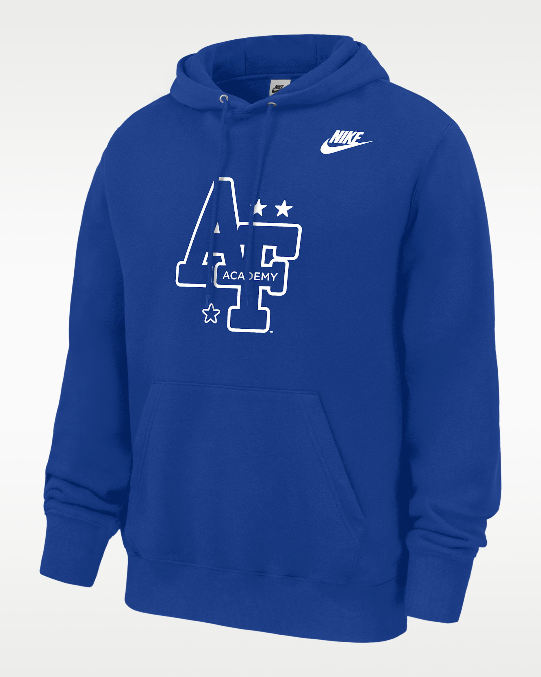 Air Force Falcons Club Men's Nike Football Fleece Pullover Hoodie - Game Royal
