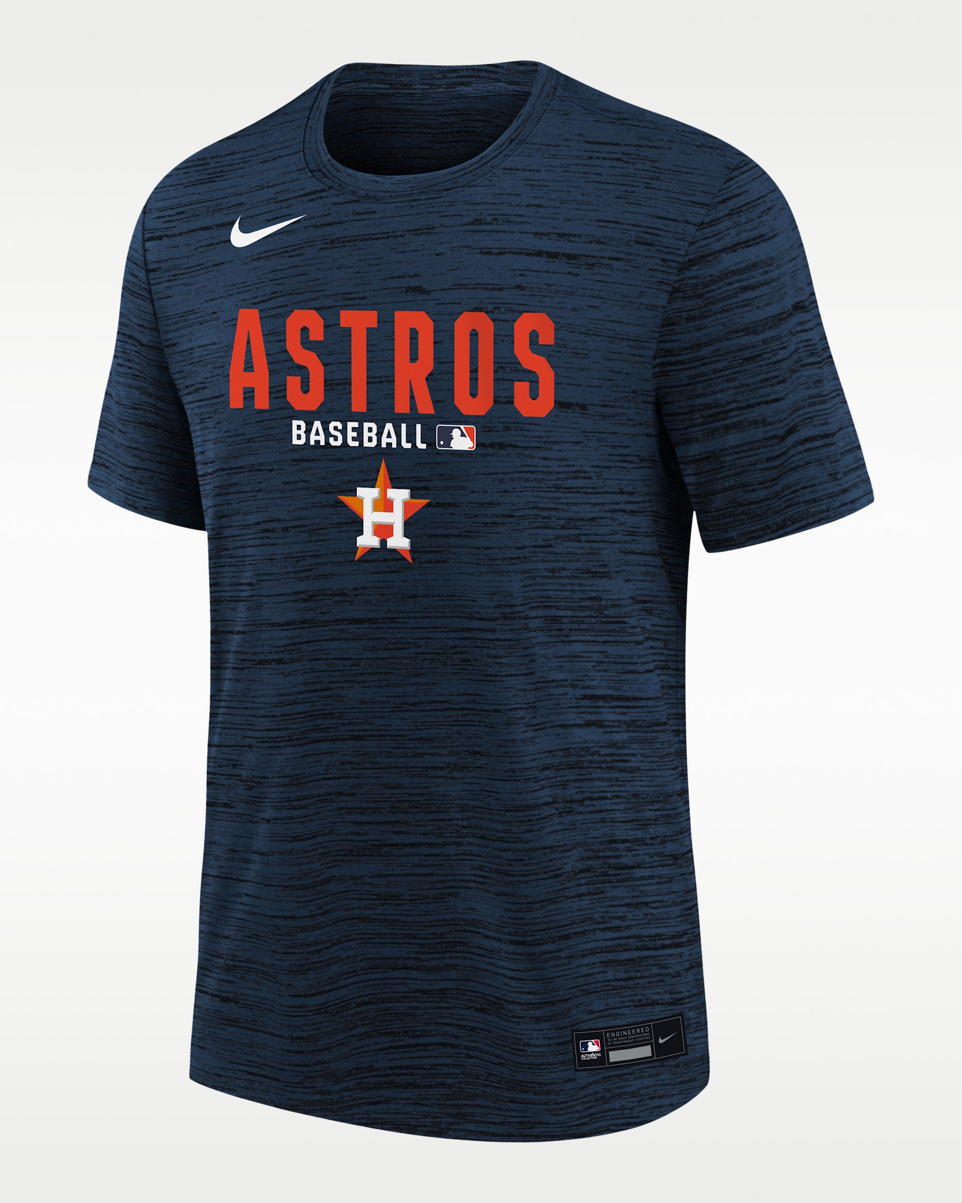 Playera Nike Dri-FIT de la MLB para niños talla grande Houston Astros Authentic Collection Velocity - Azul marino universitario
