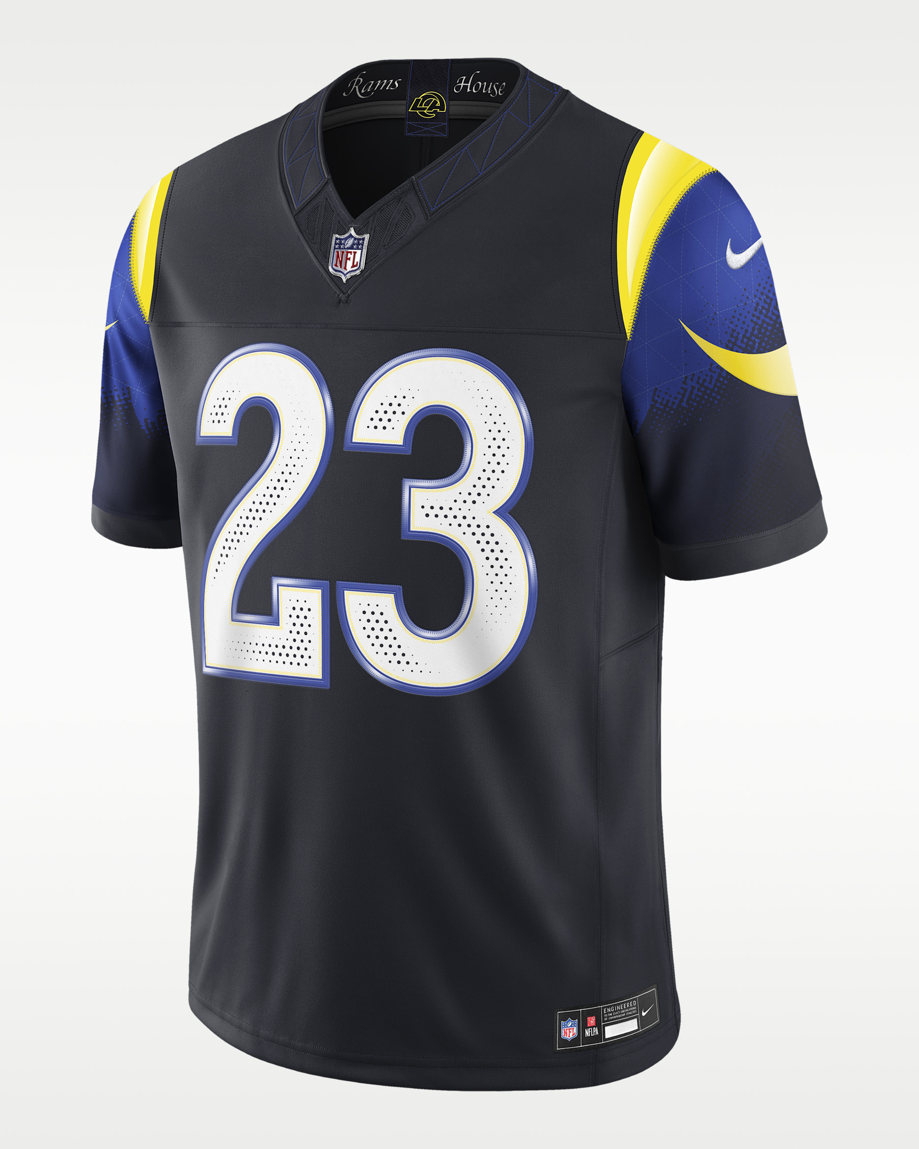 Jersey Nike Dri-FIT de la NFL Limited para hombre Kyren Williams Los Angeles Rams Rivalries Collection - Azul
