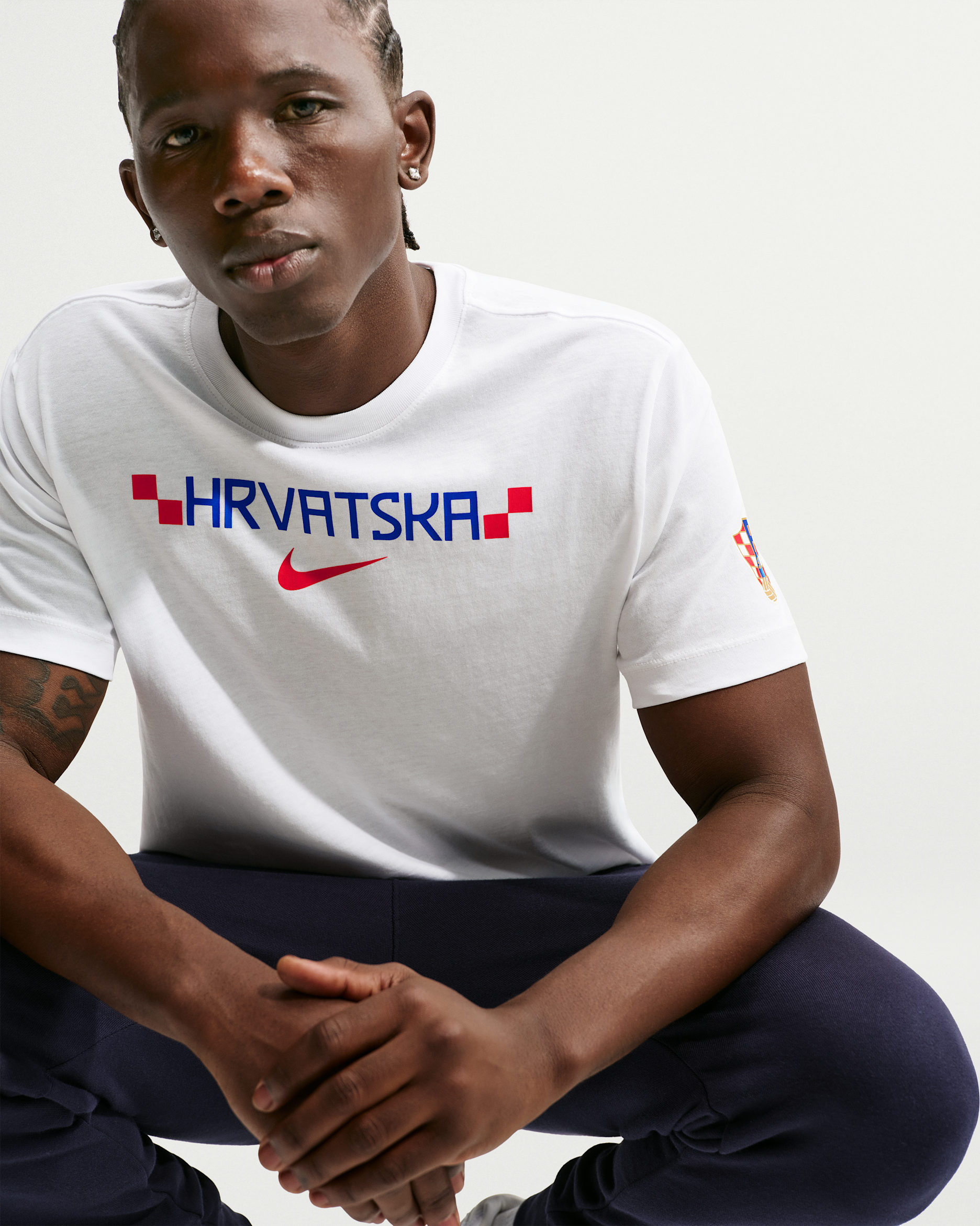 Croatia 2026 T-shirt Men's Nike Football T-Shirt - White/Hyper Royal/University Red