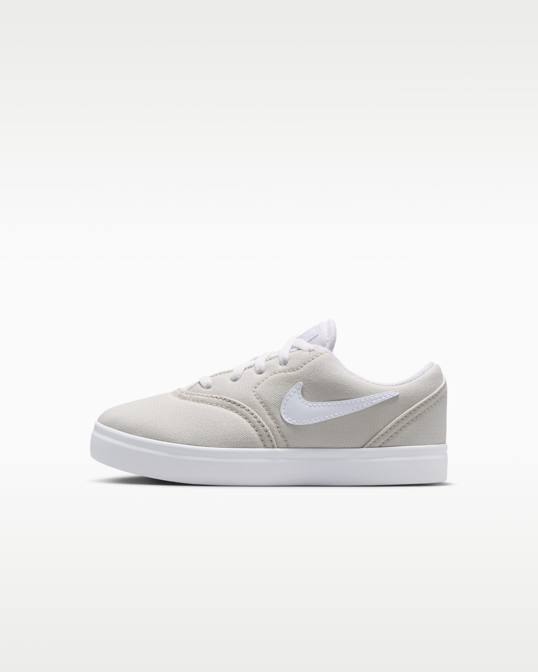 Tenis de skateboarding para niños talla pequeña Nike SB Check Canvas - Hueso claro/Blanco