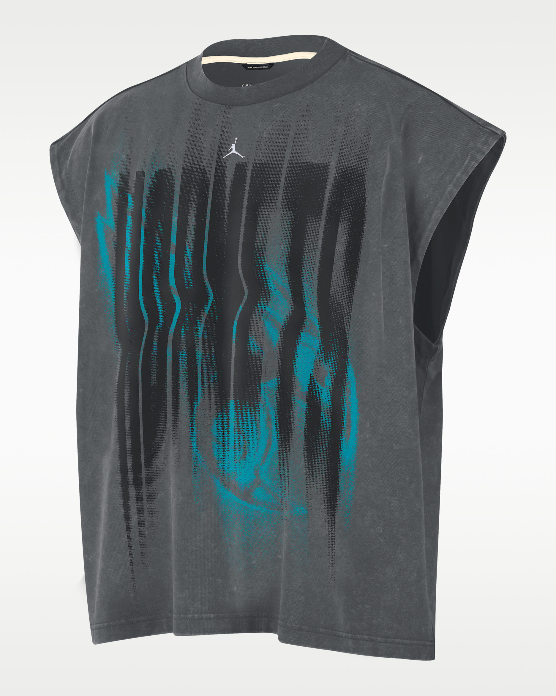 Camiseta de básquetbol sin mangas para hombre Charlotte Hornets Standard Issue - Gris hierro/Blanco