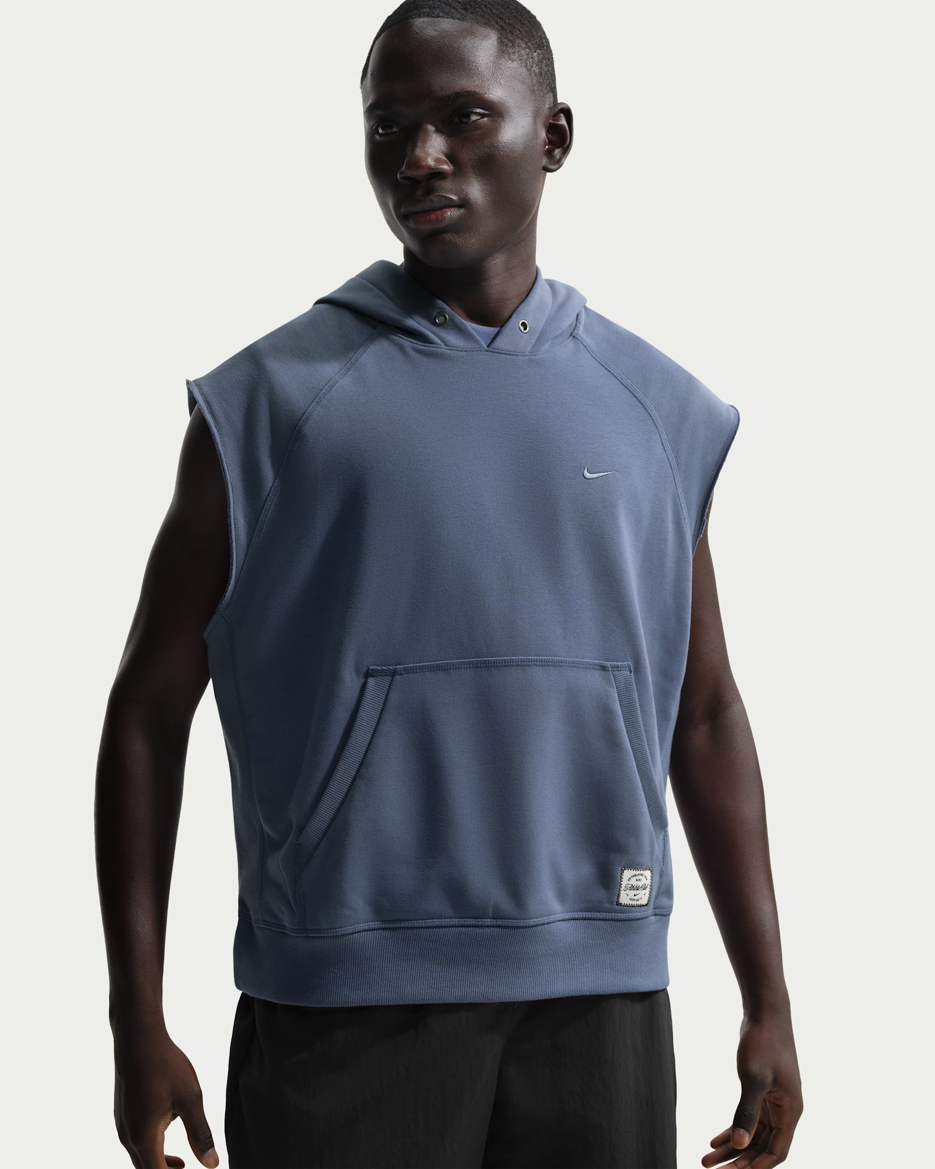 Ärmlös träningshuvtröja Nike N.A.C. Dri-FIT Fleece för män - Diffused Blue/Diffused Blue