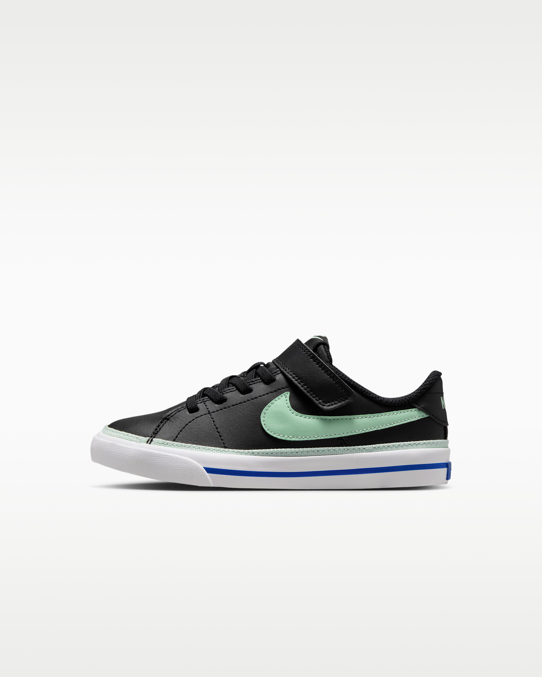Nike Court Legacy Little Kids' Shoes - Black/White/Game Royal/Arctic Green