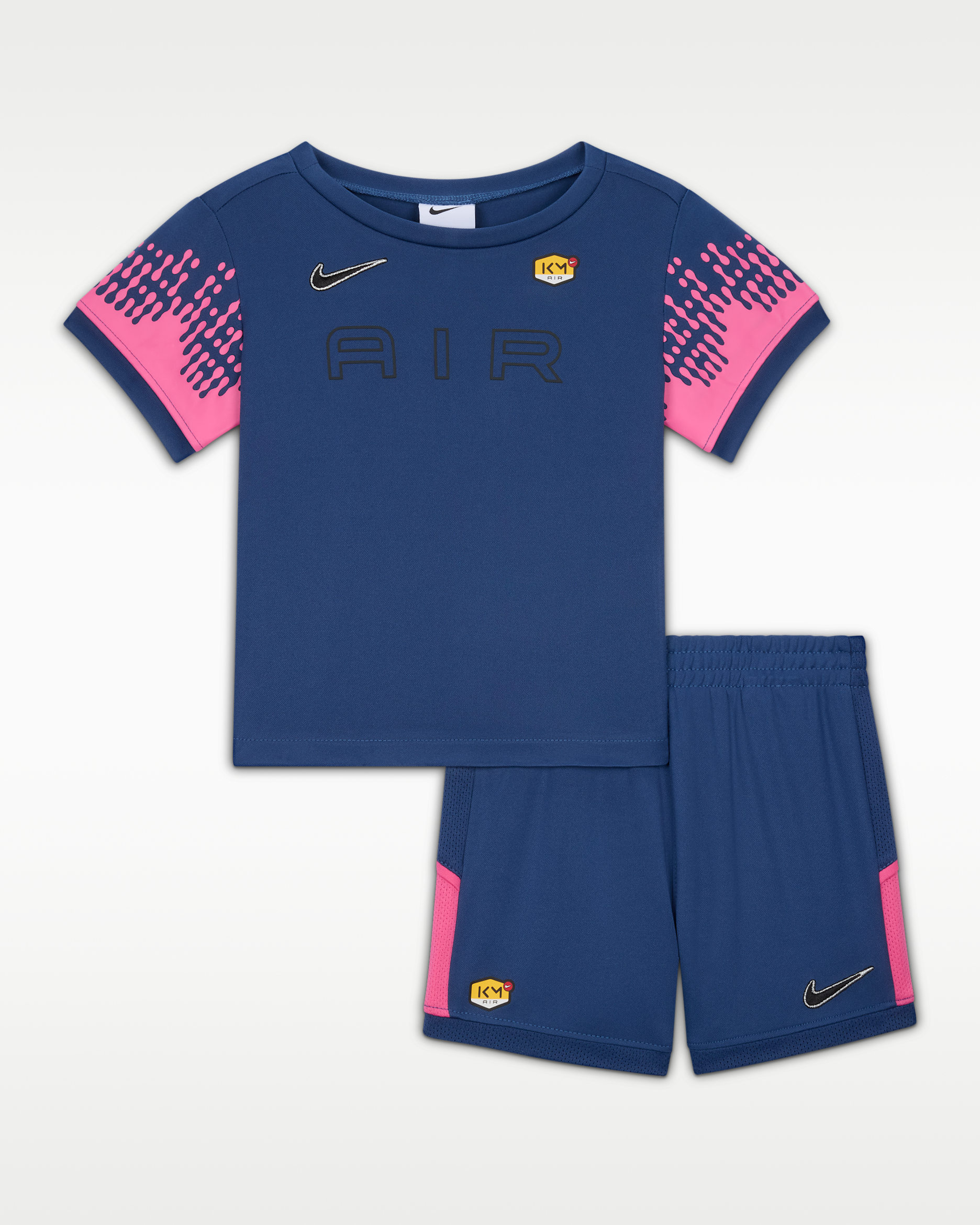 Dwuczęściowy zestaw ze spodenkami dla niemowląt (12–24 M) Dri-FIT ACD25 Kylian Mbappé - Mystic Navy