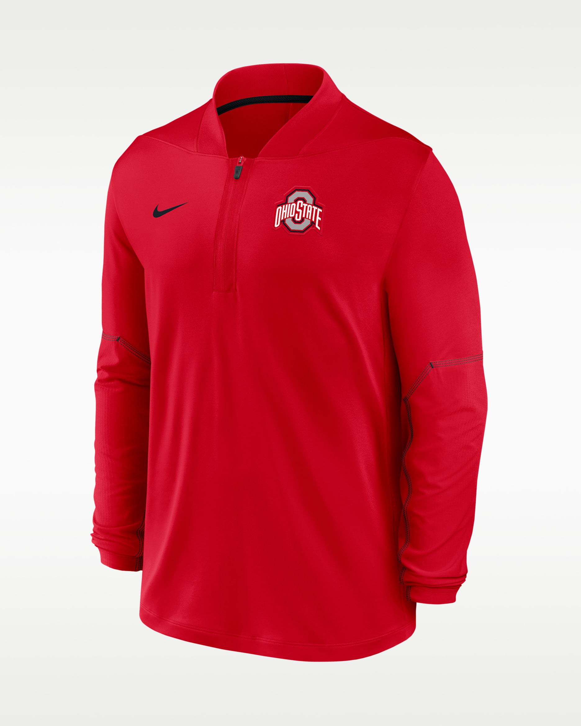 Ohio State Sideline Men's Nike Dri-FIT College 1/2-Zip Top - University Red/Black