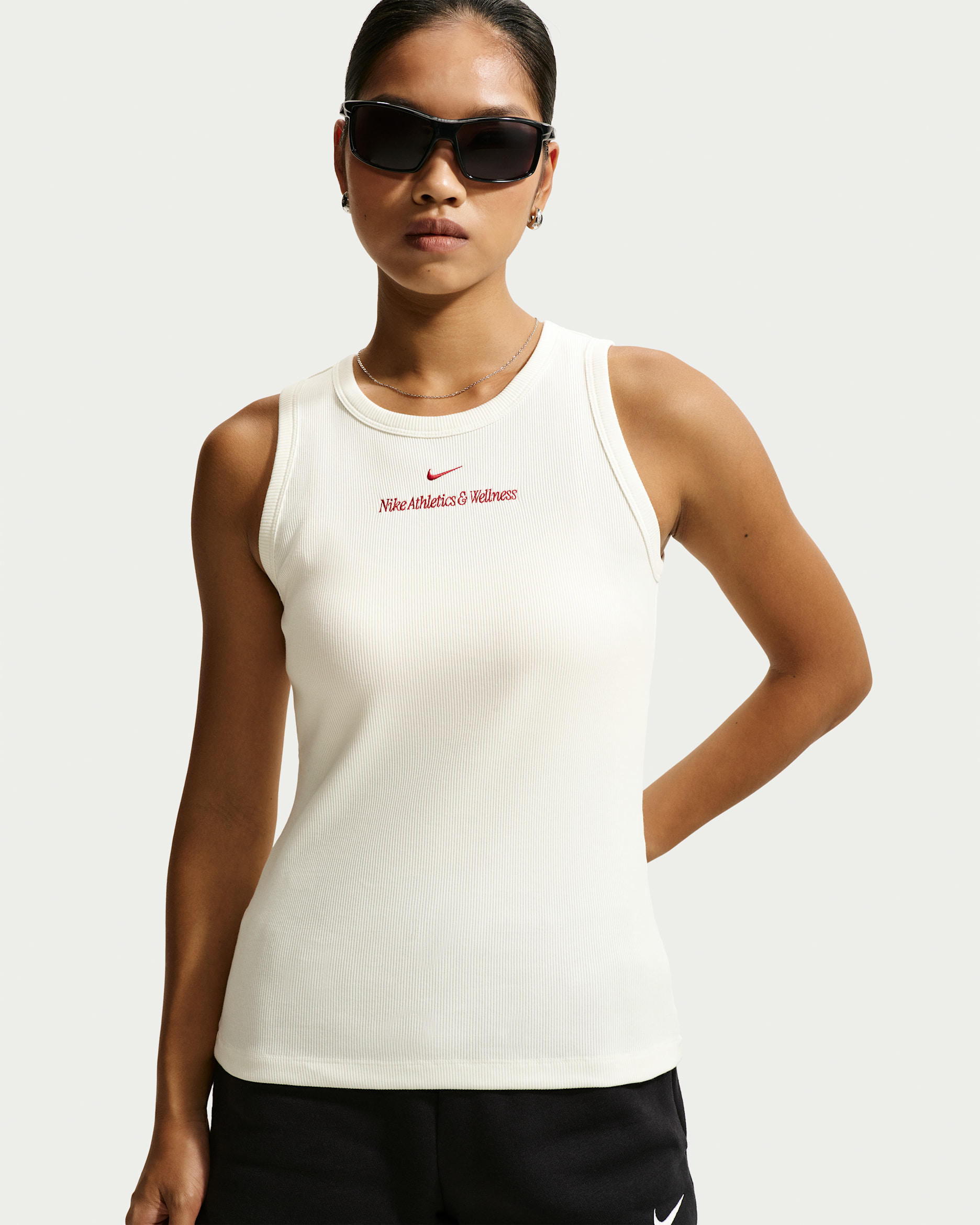 Nike Sportswear Chill Knit Women's Tight Ribbed Tank Top - Sail