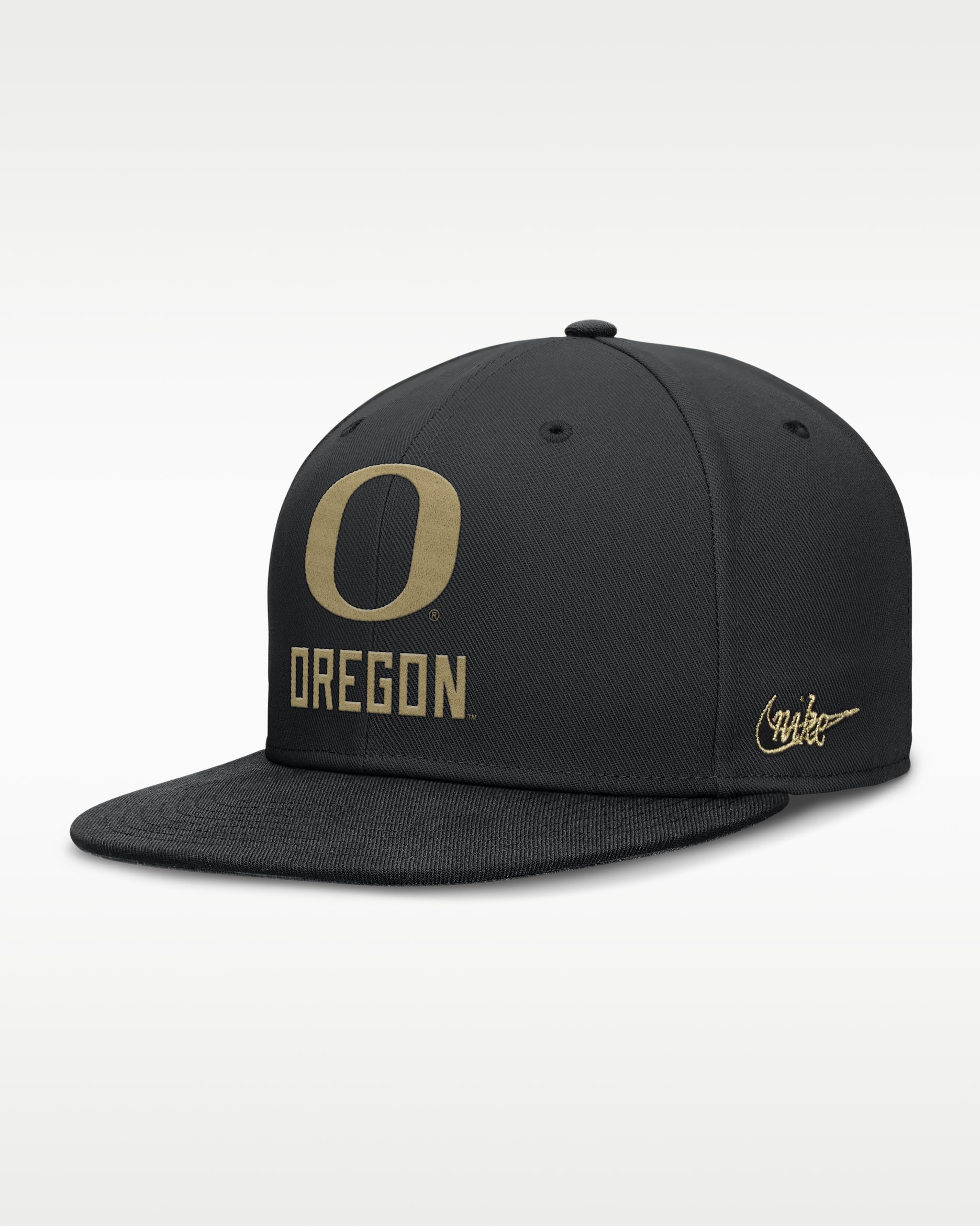 Oregon Alt Men's Nike Dri-FIT College Fitted Hat - Black