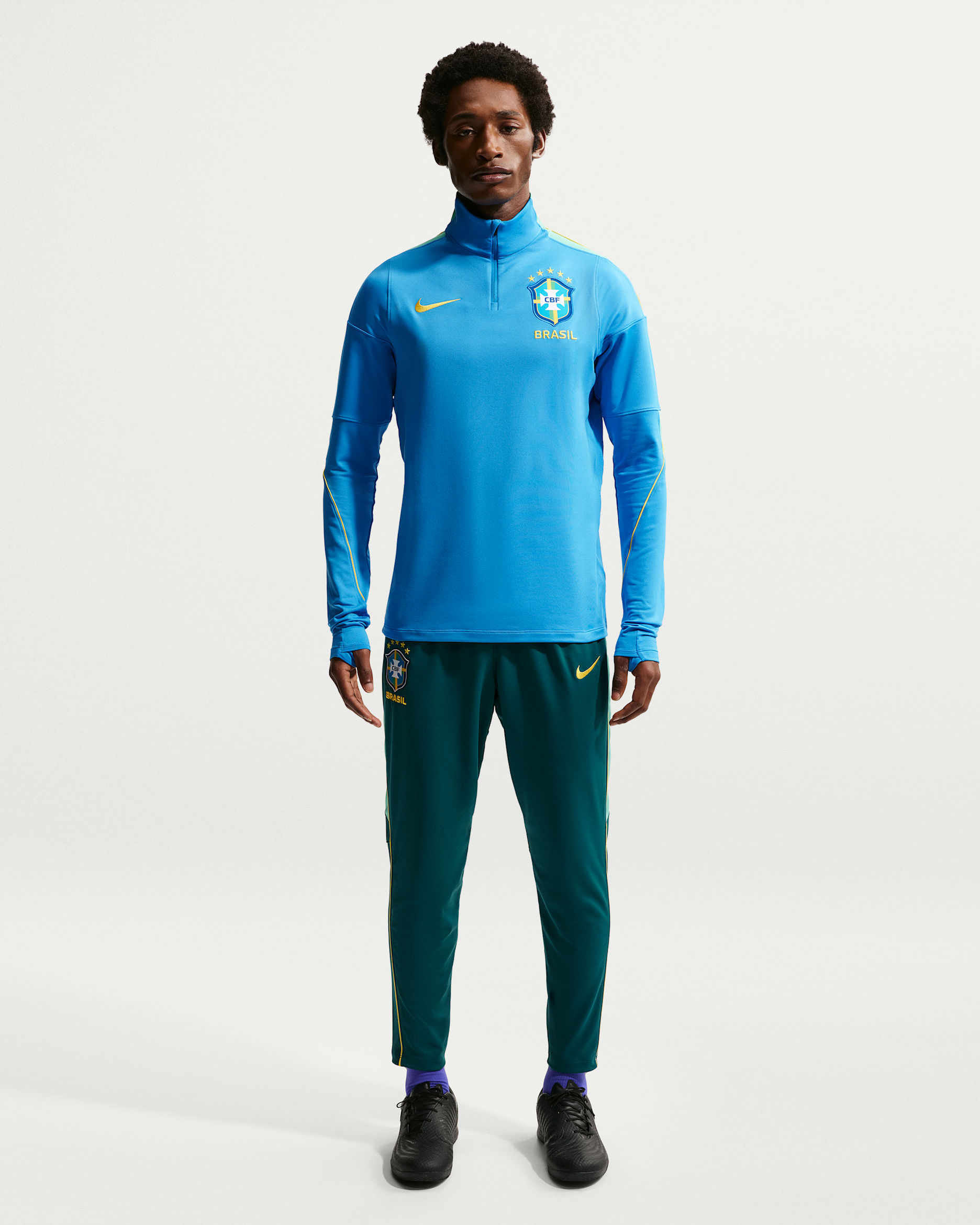 Brazil Academy Pro Men's Nike Dri-FIT Football Knit Pants - Geode Teal/Light Menta/Midwest Gold