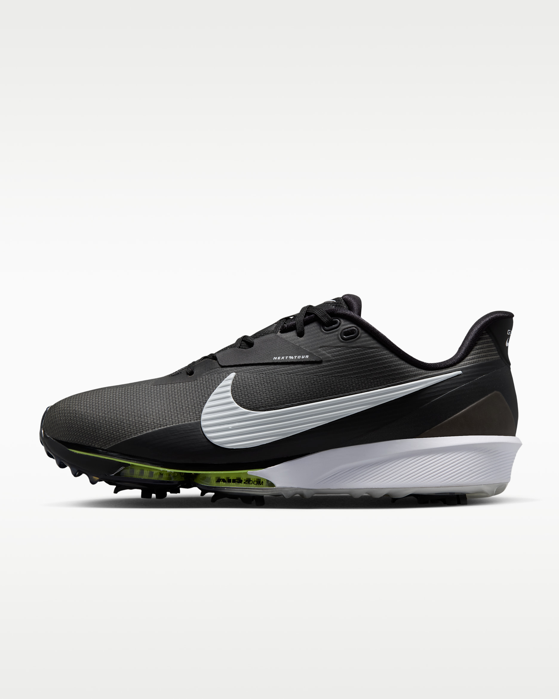 Nike NEXT% Tour 3 Golf Shoes (Wide) - Black/Light Smoke Grey/White