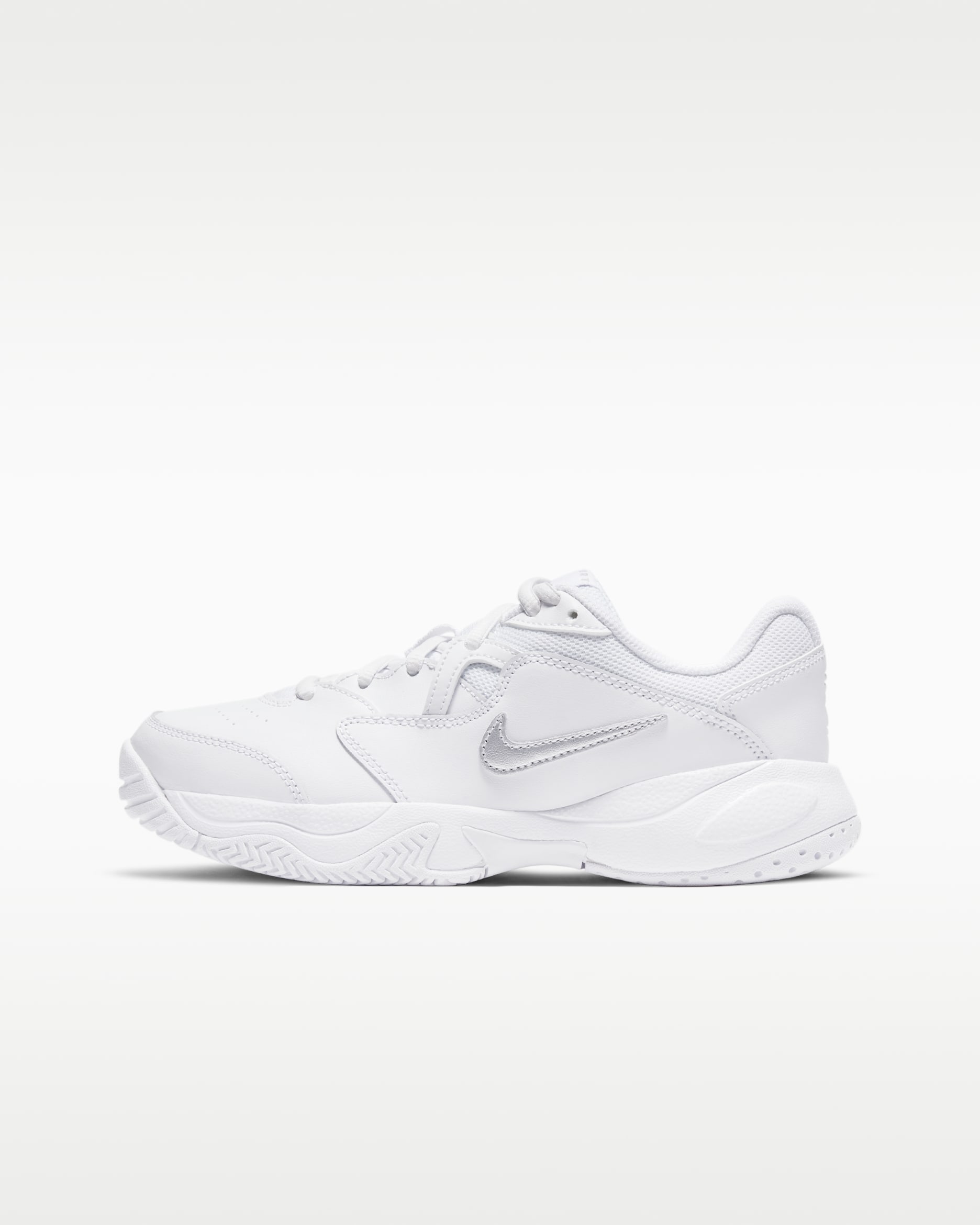 NikeCourt Jr. Lite 2 tennissko til store barn - Hvit/Metallic Silver