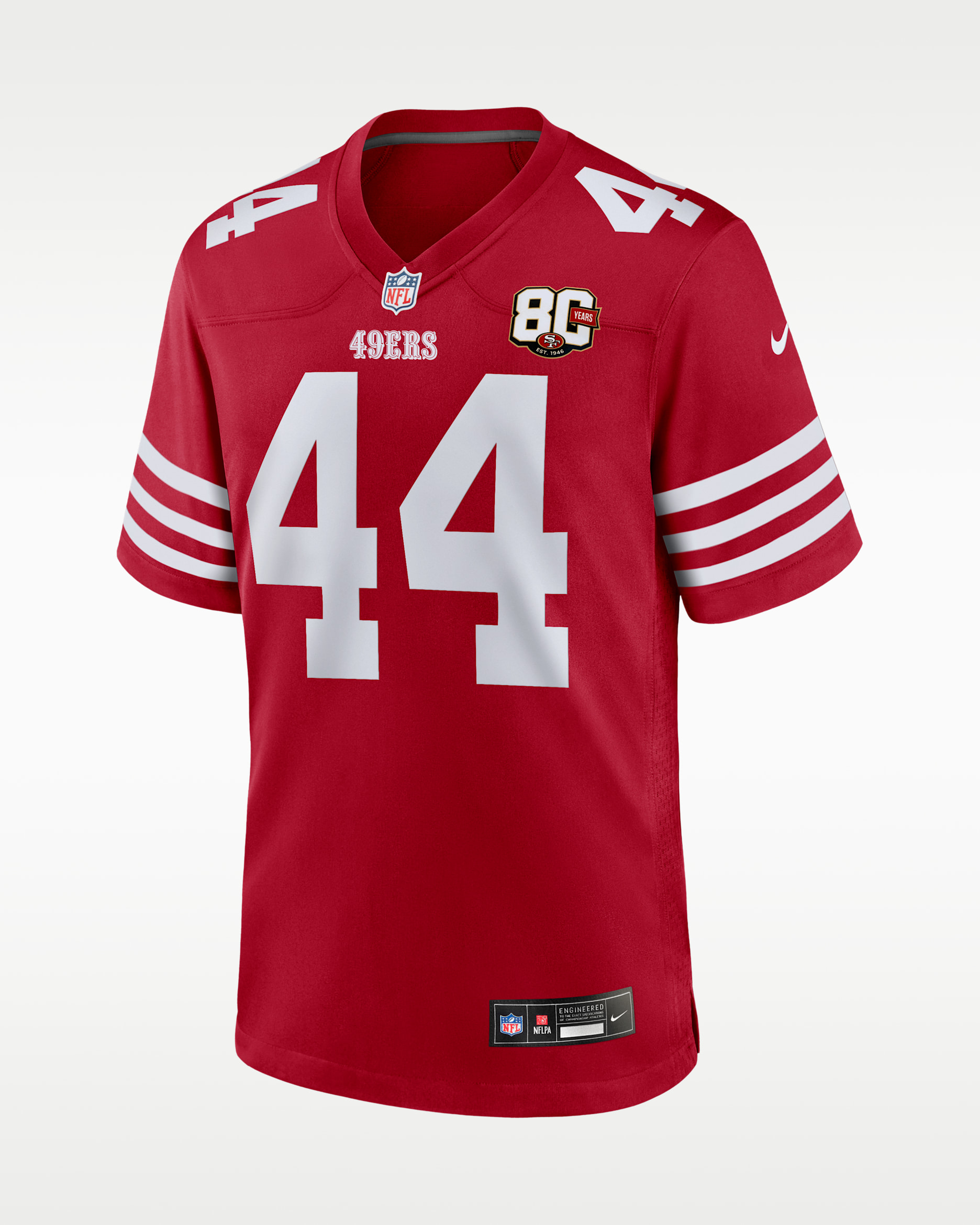 Kyle Juszczyk San Francisco 49ers 80th Anniversary Men's Nike NFL Game Jersey - Scarlet