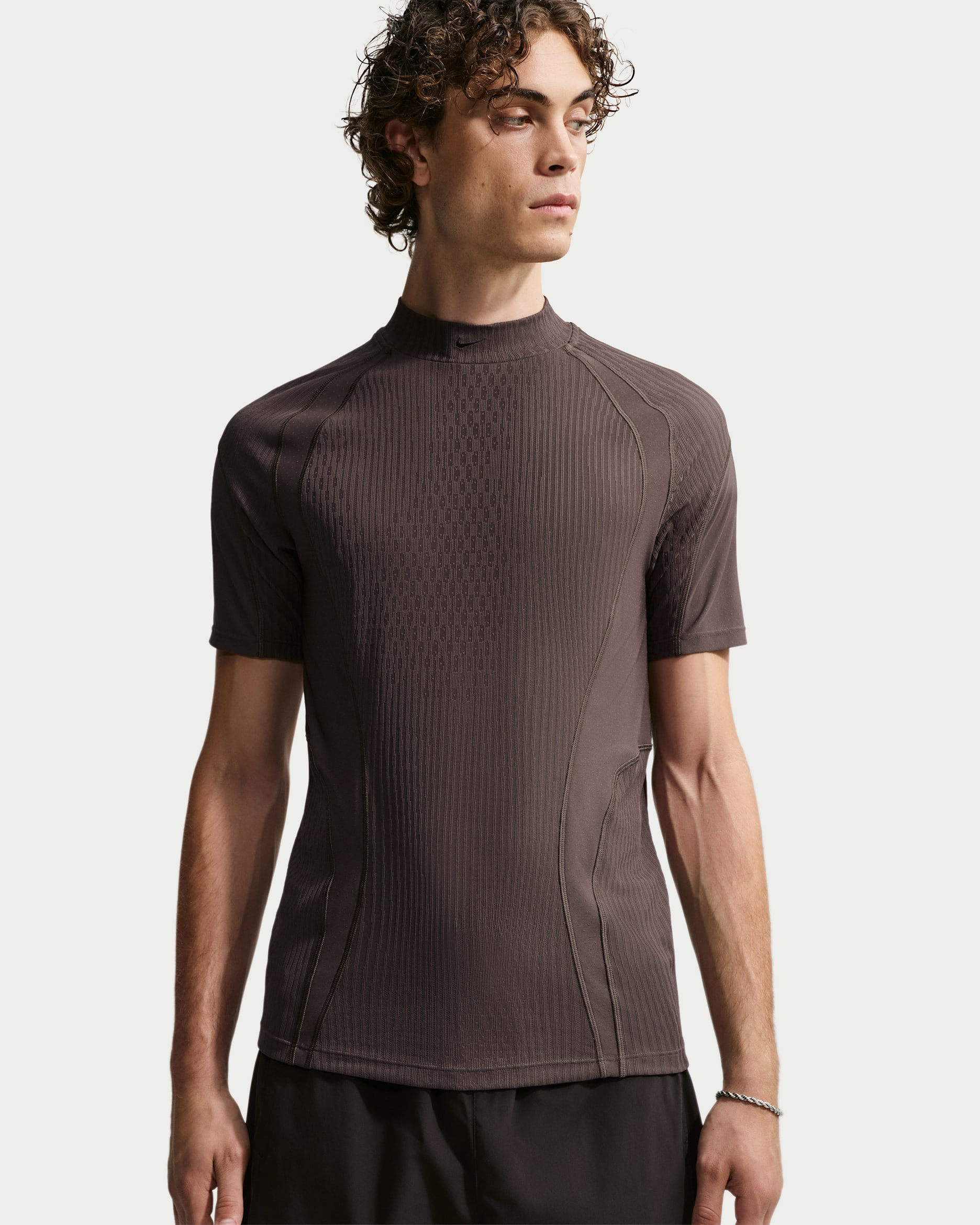 Nike Tech Men's Dri-FIT ADV Short-Sleeve Top - Baroque Brown/Black