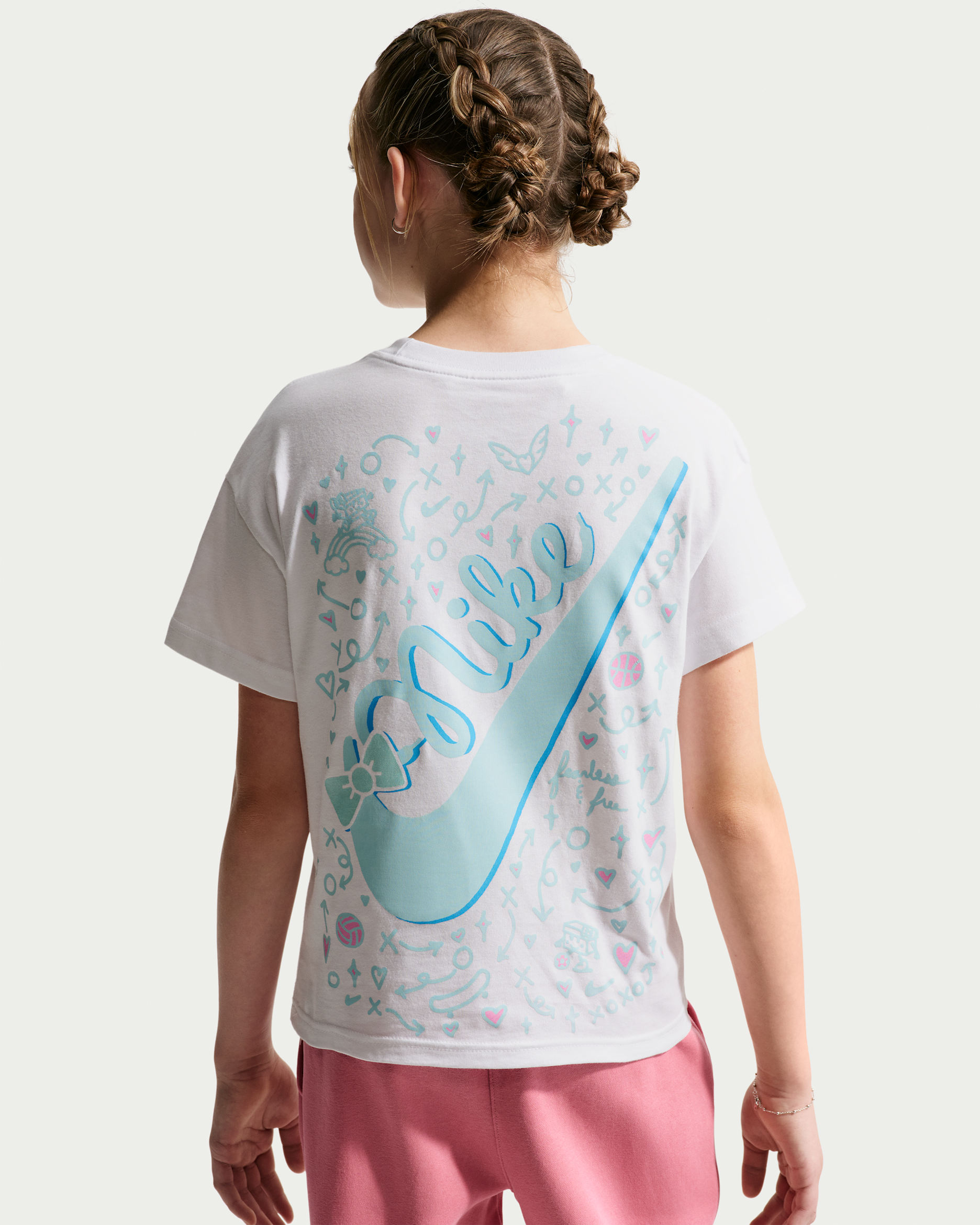 Nike Sportswear Big Kids' (Girls') T-Shirt - White