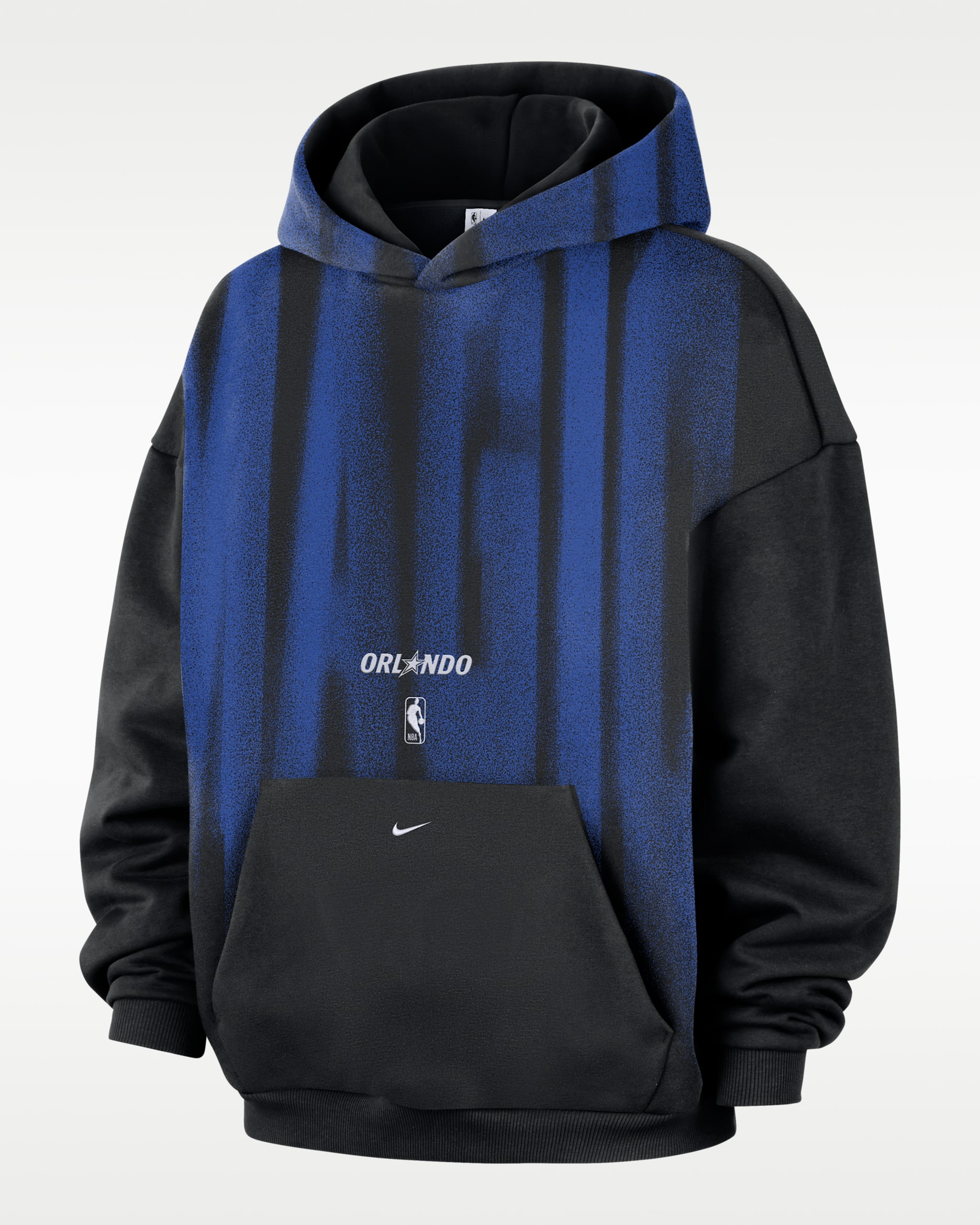 Orlando Magic Standard Issue Men's Therma-FIT Fleece Basketball Hoodie - Black/White