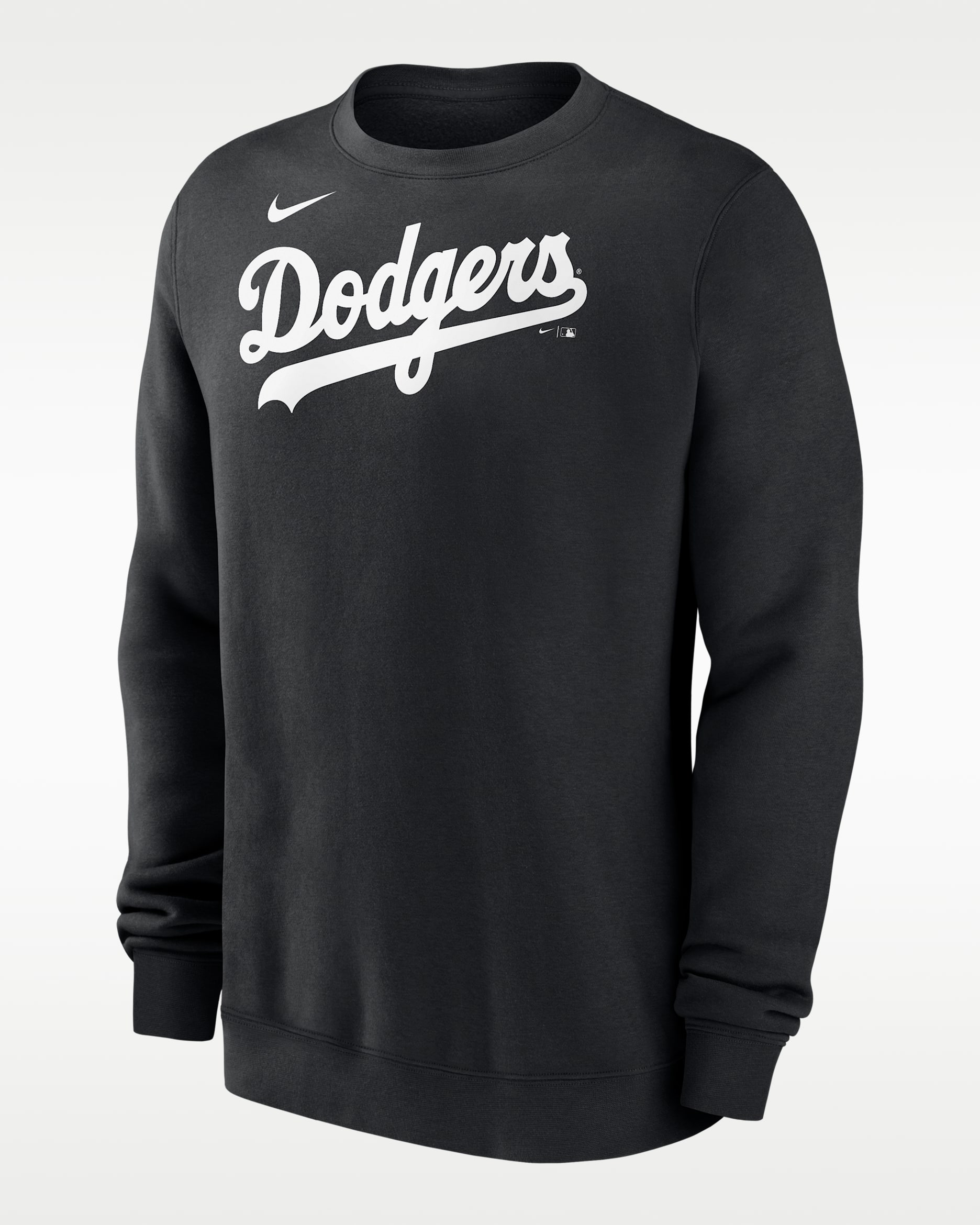 Los Angeles Dodgers Wordmark Men's Nike MLB Pullover Crew - Black