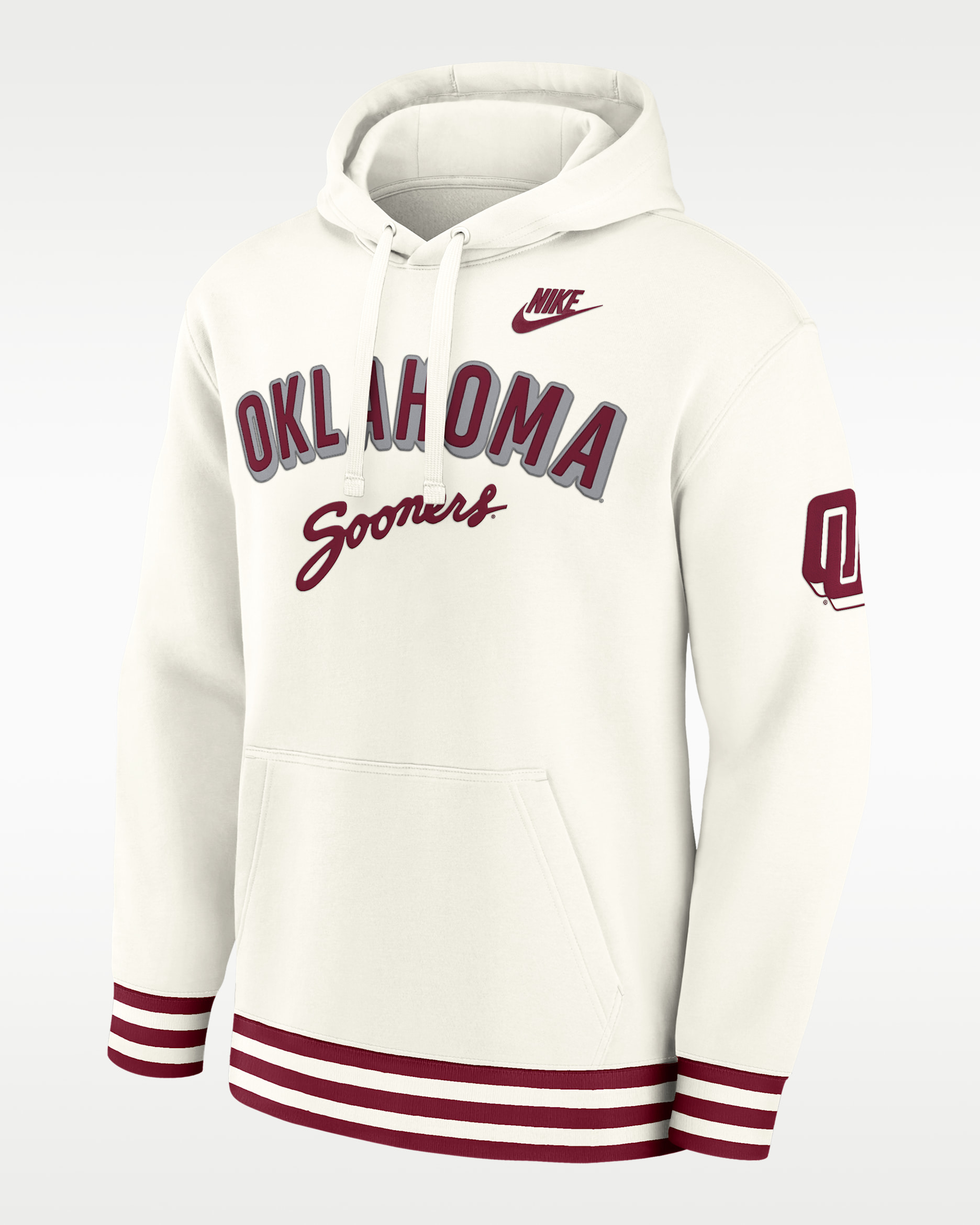 Oklahoma Legacy Retro Men’s Nike College Pullover Hoodie - Cream