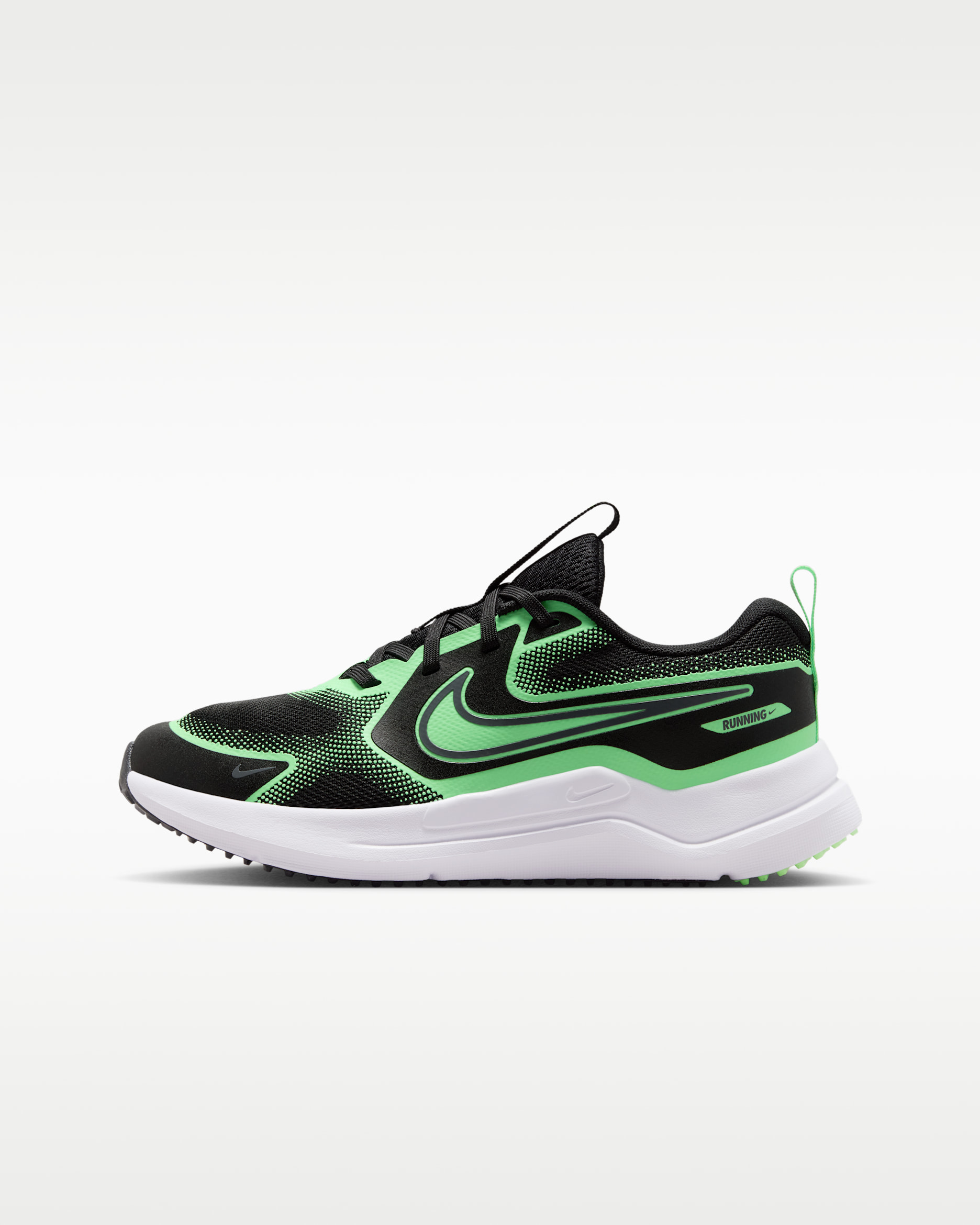 Buty do biegania po asfalcie dla dużych dzieci Nike Cosmic Runner - Czerń/Illusion Green/Cool Grey