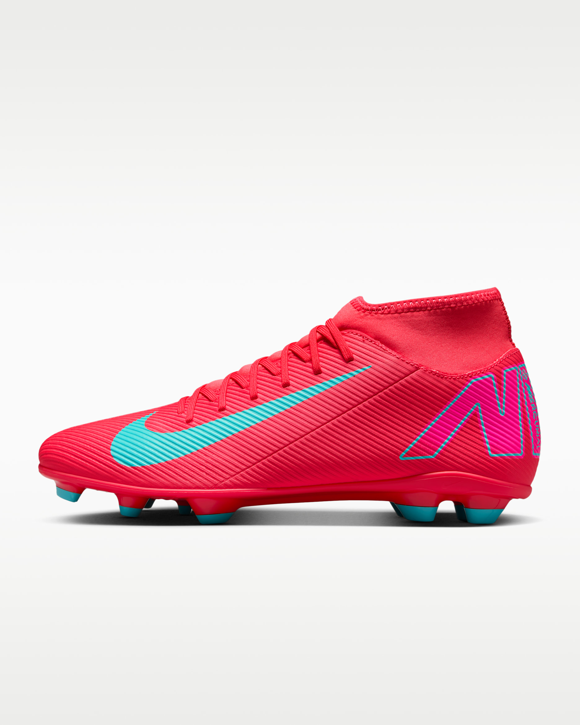 ナイキ マーキュリアル スーパーフライ 10 クラブ マルチグラウンド ハイカット サッカースパイク - エンバーグロー/オーロラグリーン