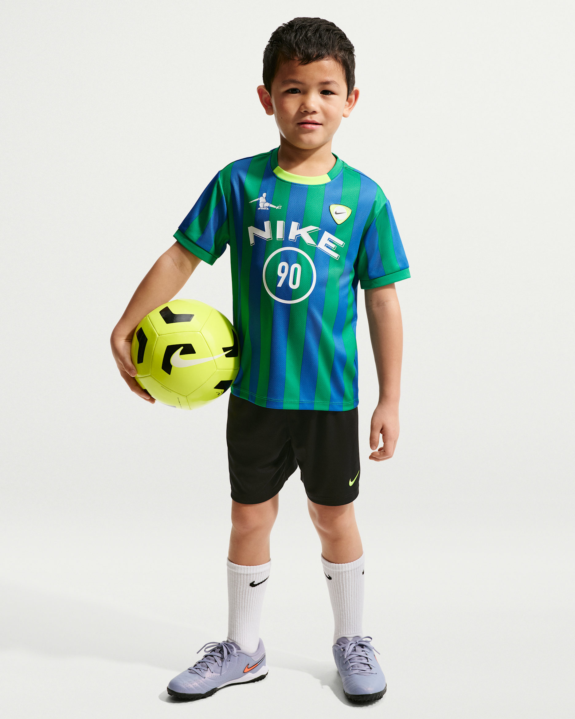 나이키 스포츠웨어 골 모드 리틀키즈 투피스 쇼츠 세트 - 블랙