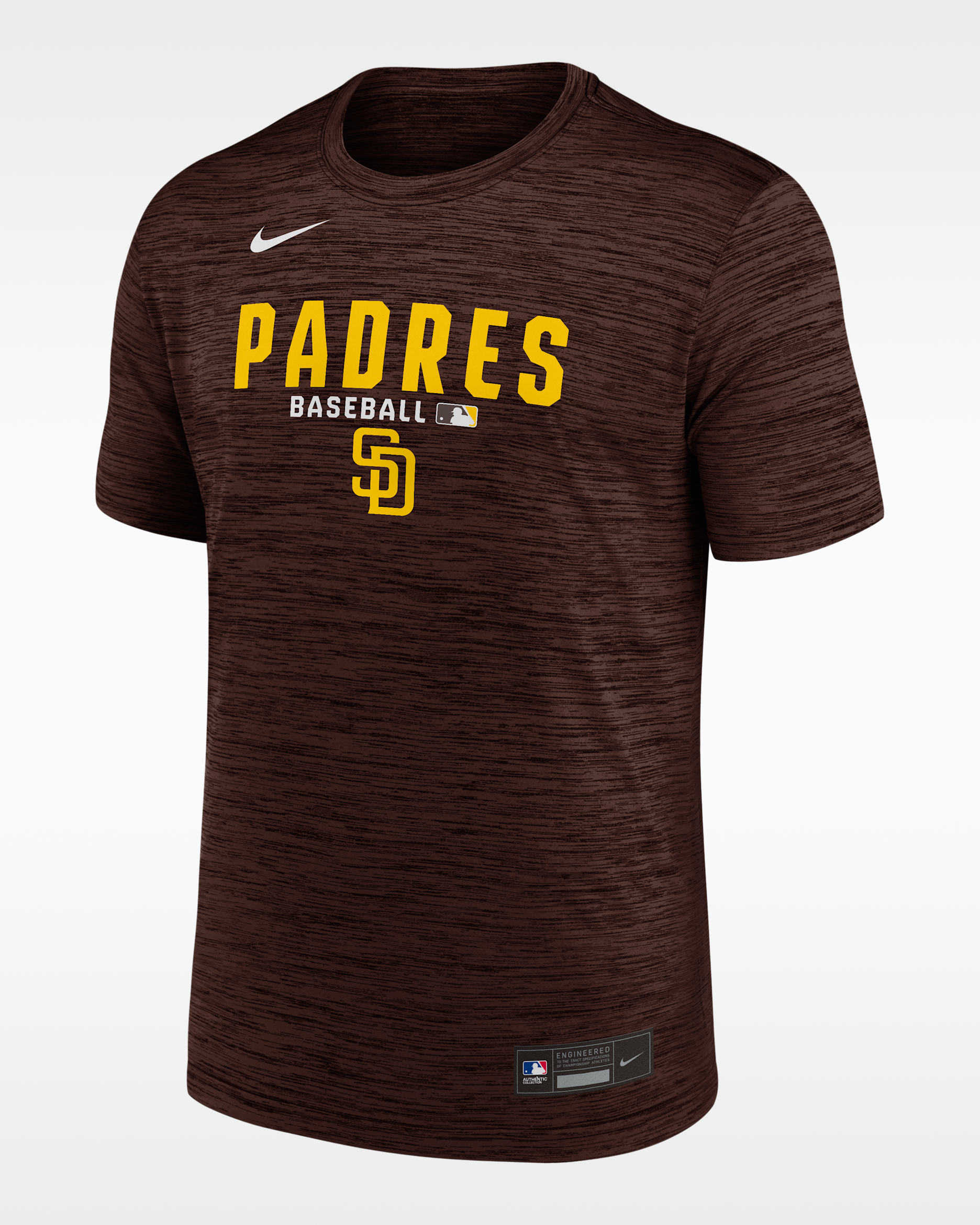 San Diego Padres Authentic Collection Men's Nike Dri-FIT MLB T-Shirt - Brown