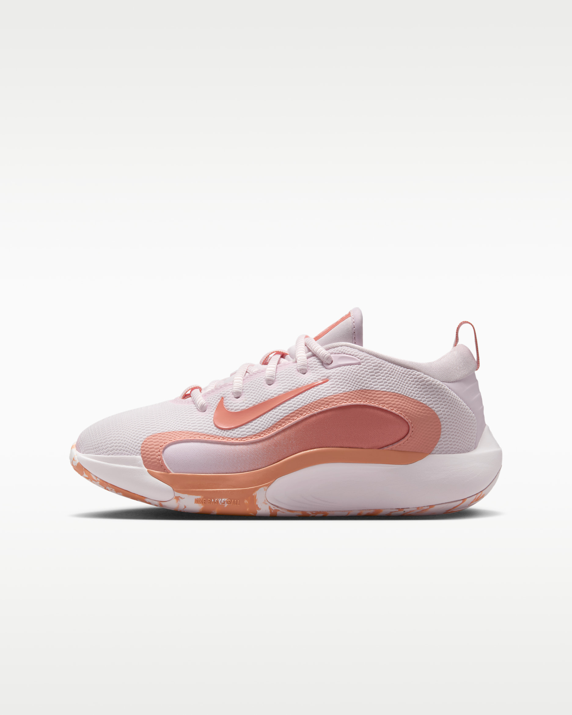 Tenis de básquetbol para niños grandes Nike IsoFly - Rosa perla/Ágata melocotón