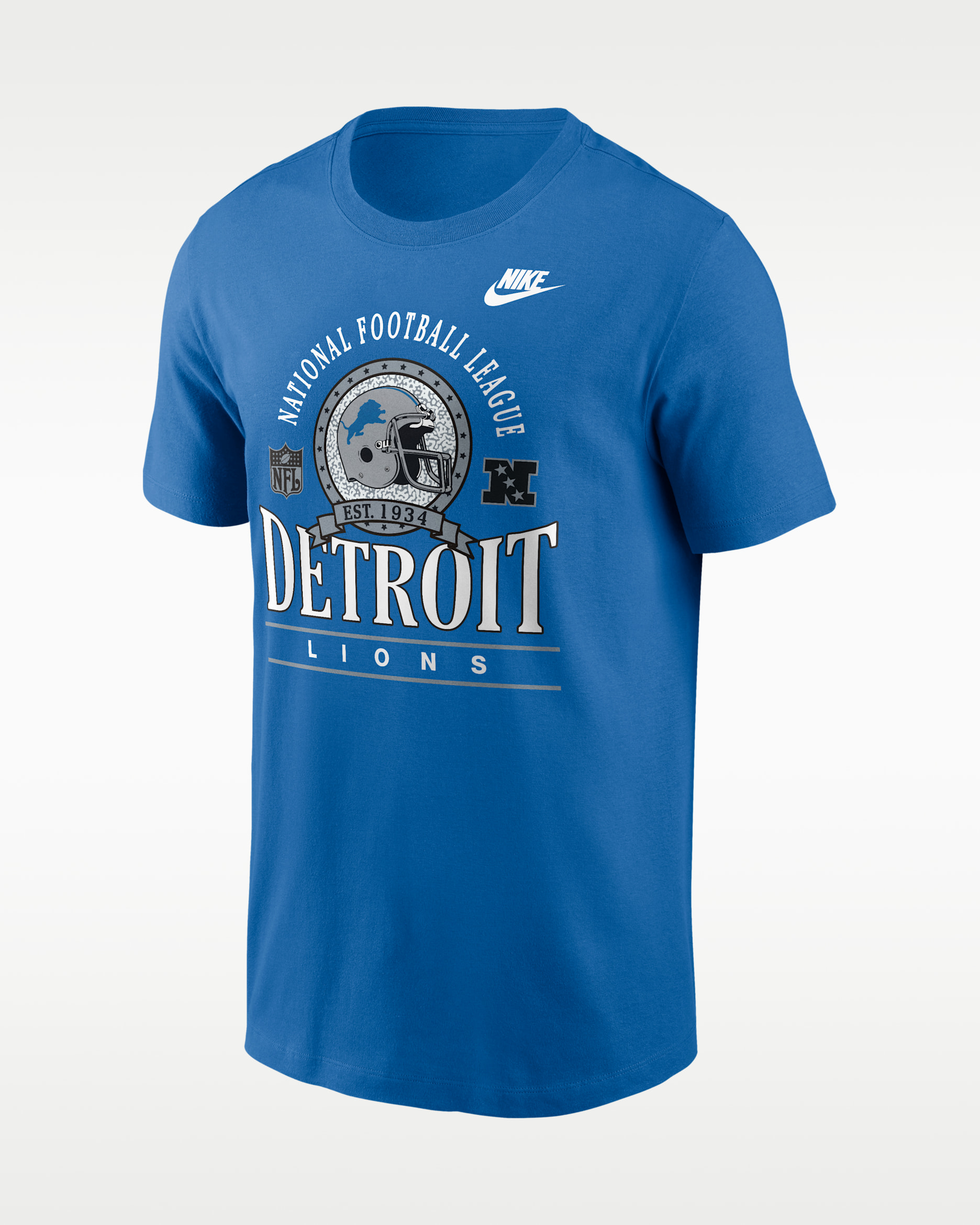 Detroit Lions Rewind Essential Men's Nike NFL T-Shirt - Blue