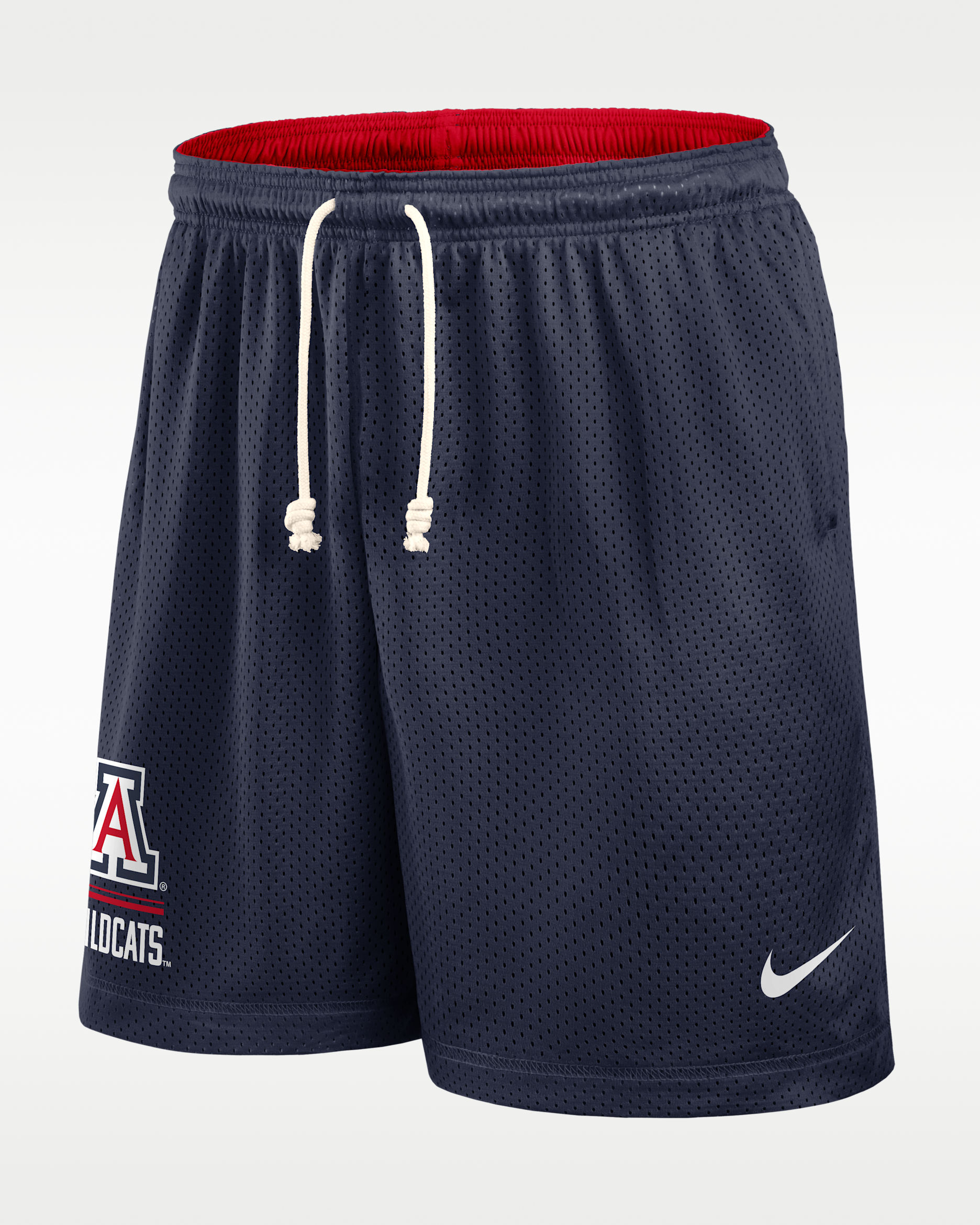 Shorts universitarios Nike Dri-FIT reversibles para hombre Arizona Courtside - Azul marino
