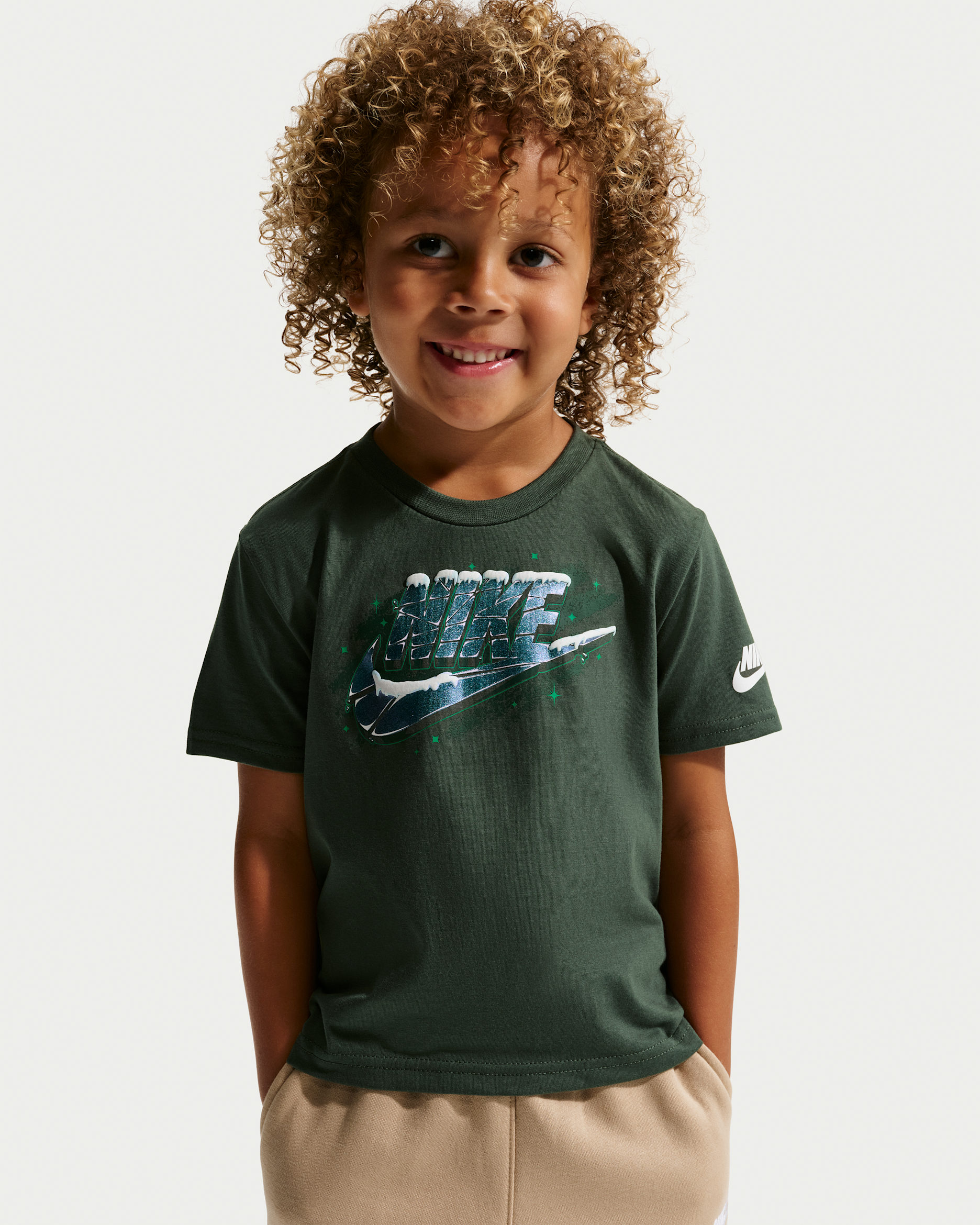 Nike Toddler Icy Futura T-Shirt - Camo Green