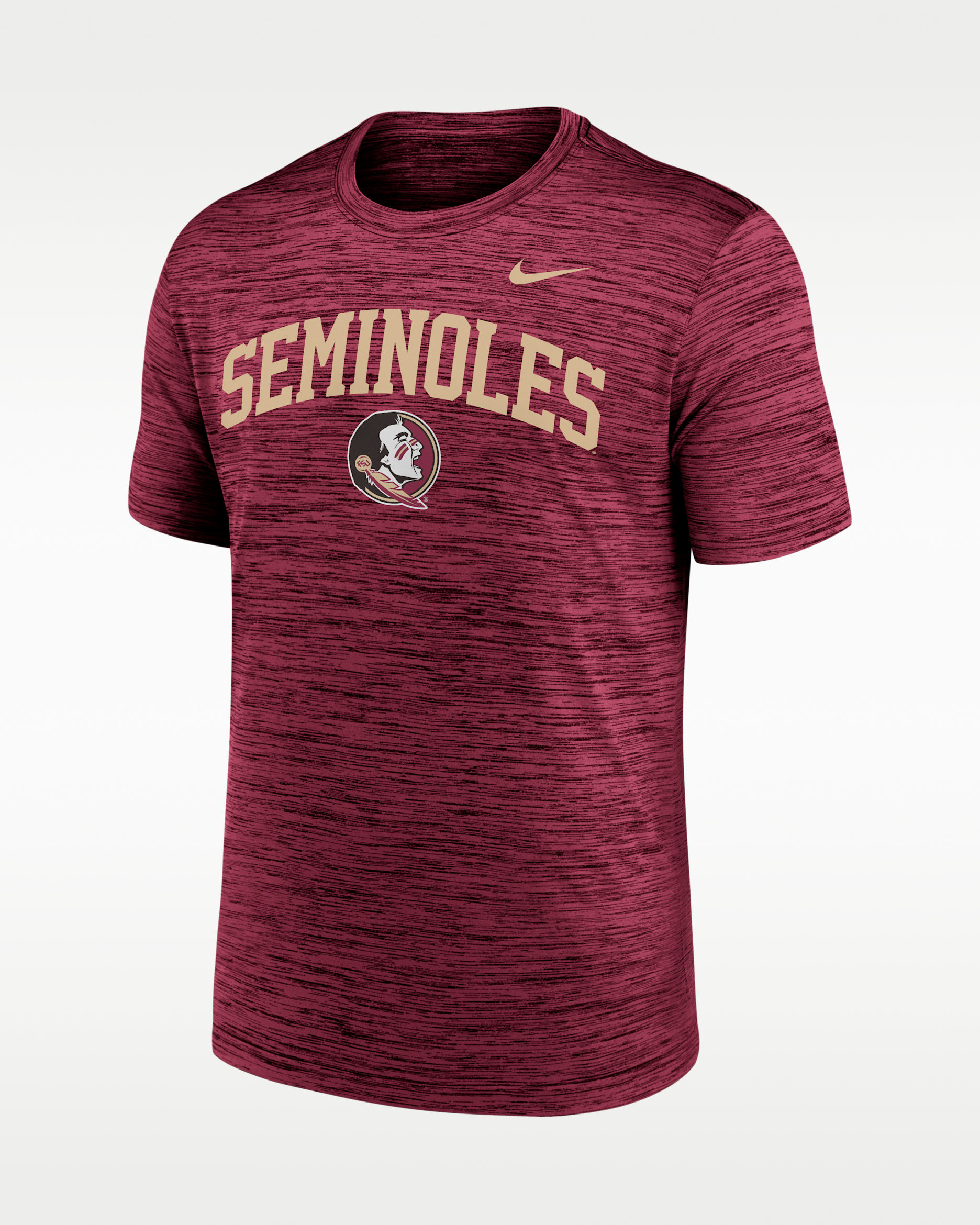 Florida State Primetime Arch Logo Velocity Men's Nike Dri-FIT College T-Shirt - Garnet