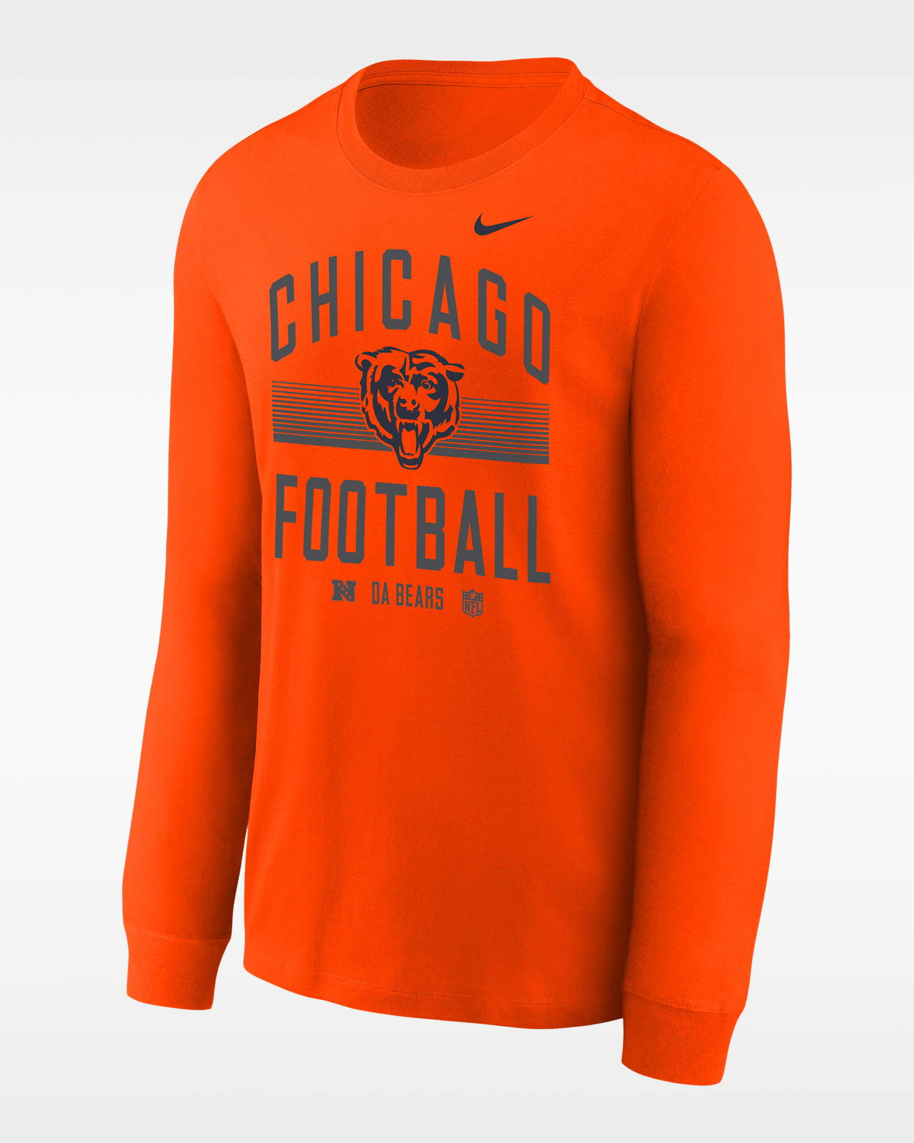 Chicago Bears Hometown Big Kids' Nike NFL Long-Sleeve T-Shirt - Orange