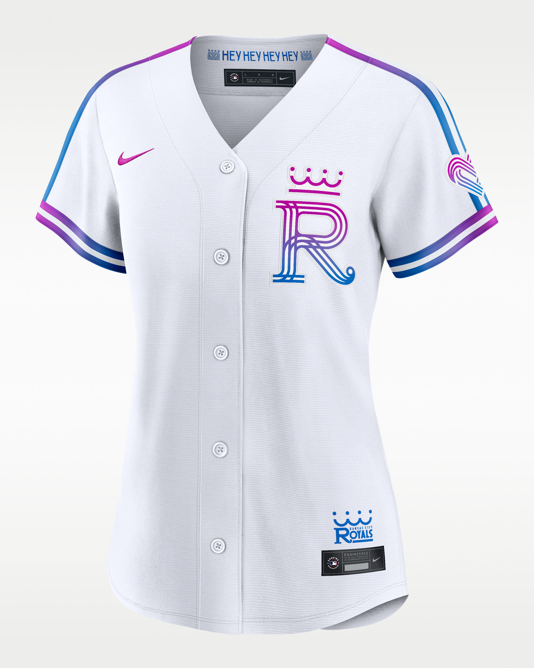 Jersey Nike de la MLB Stadium para mujer Kansas City Royals City Connect - Blanco