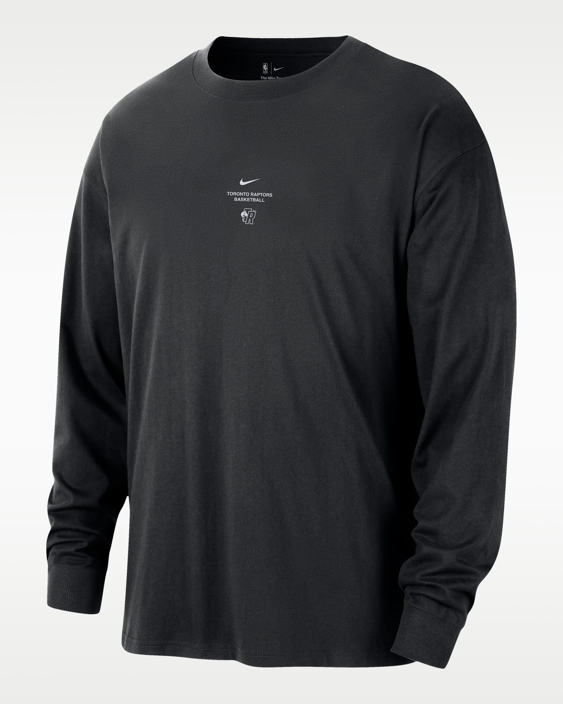 Playera de básquetbol de manga larga Dri-FIT para hombre Nike Toronto Raptors Standard Issue - Negro