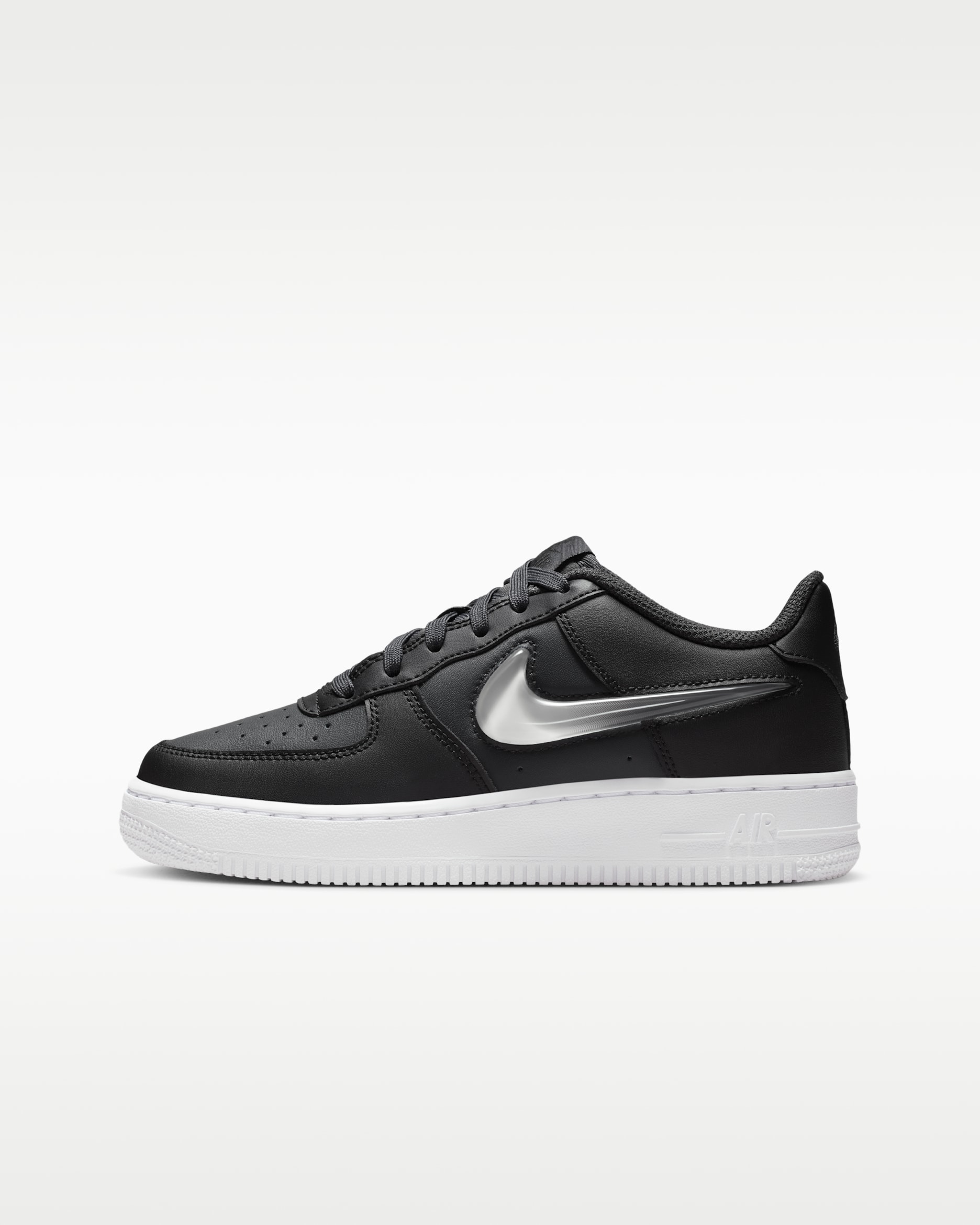 Nike Air Force 1 Older Kids' Shoes - Dark Smoke Grey/Black/White/Vast Grey