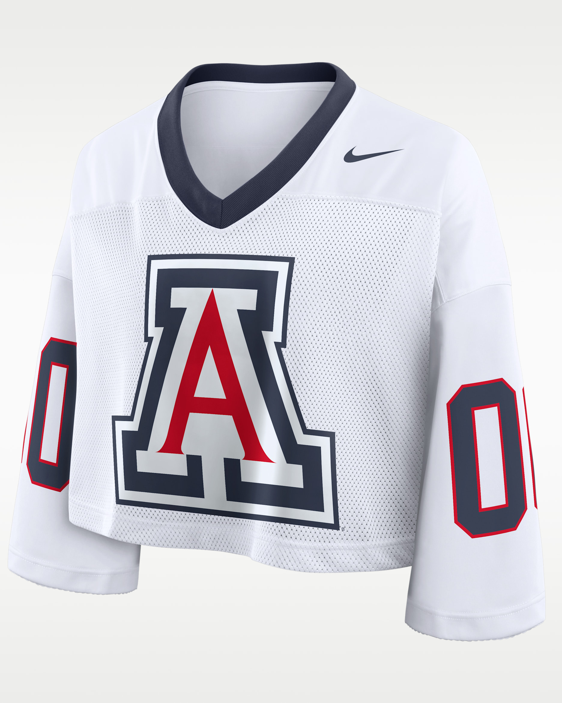 Arizona Logo Women's Nike Dri-FIT College Cropped Jersey - White/Navy