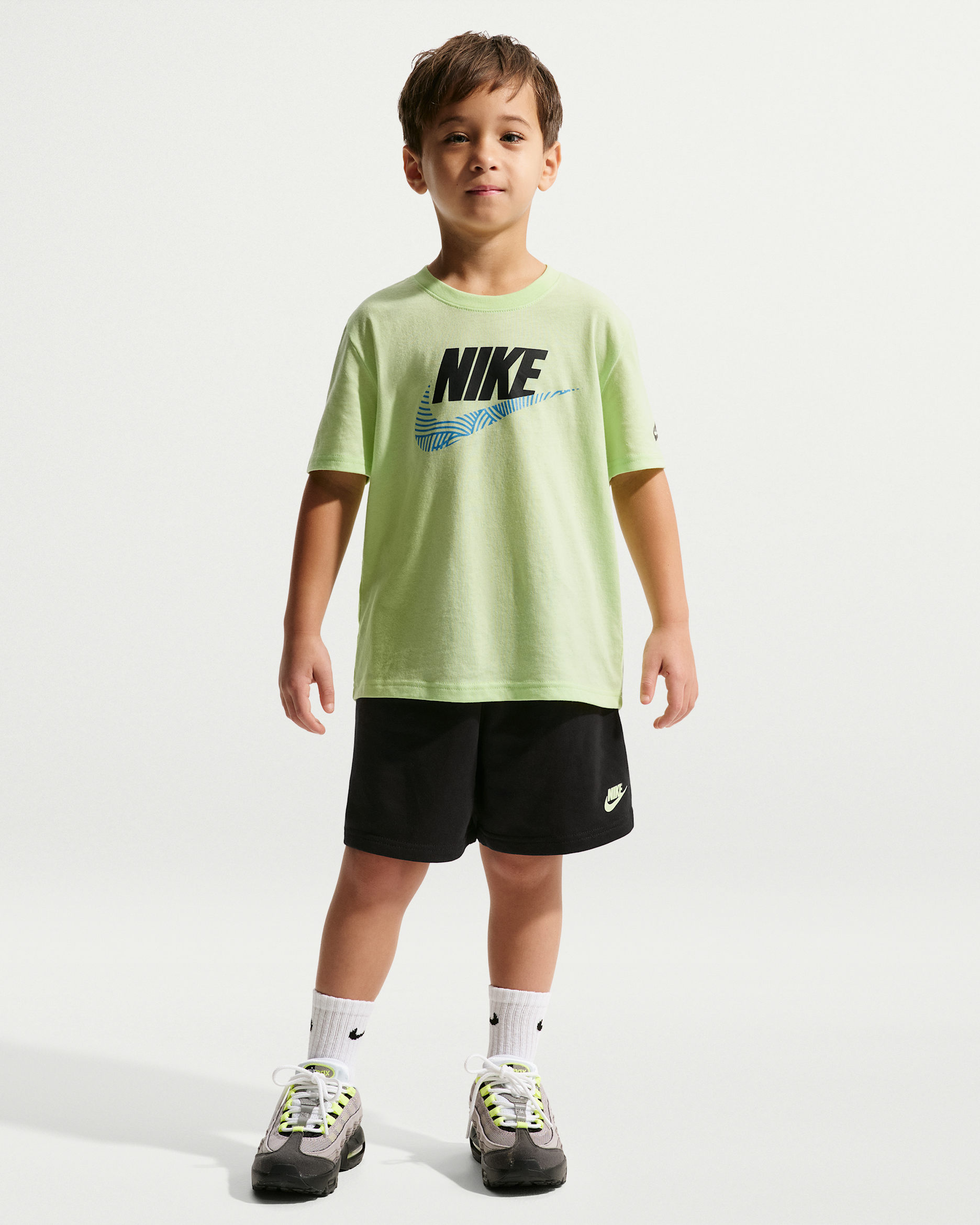 Nike Sportswear In The Zone Little Kids' 2-Piece Relaxed French Terry Shorts Set - Black