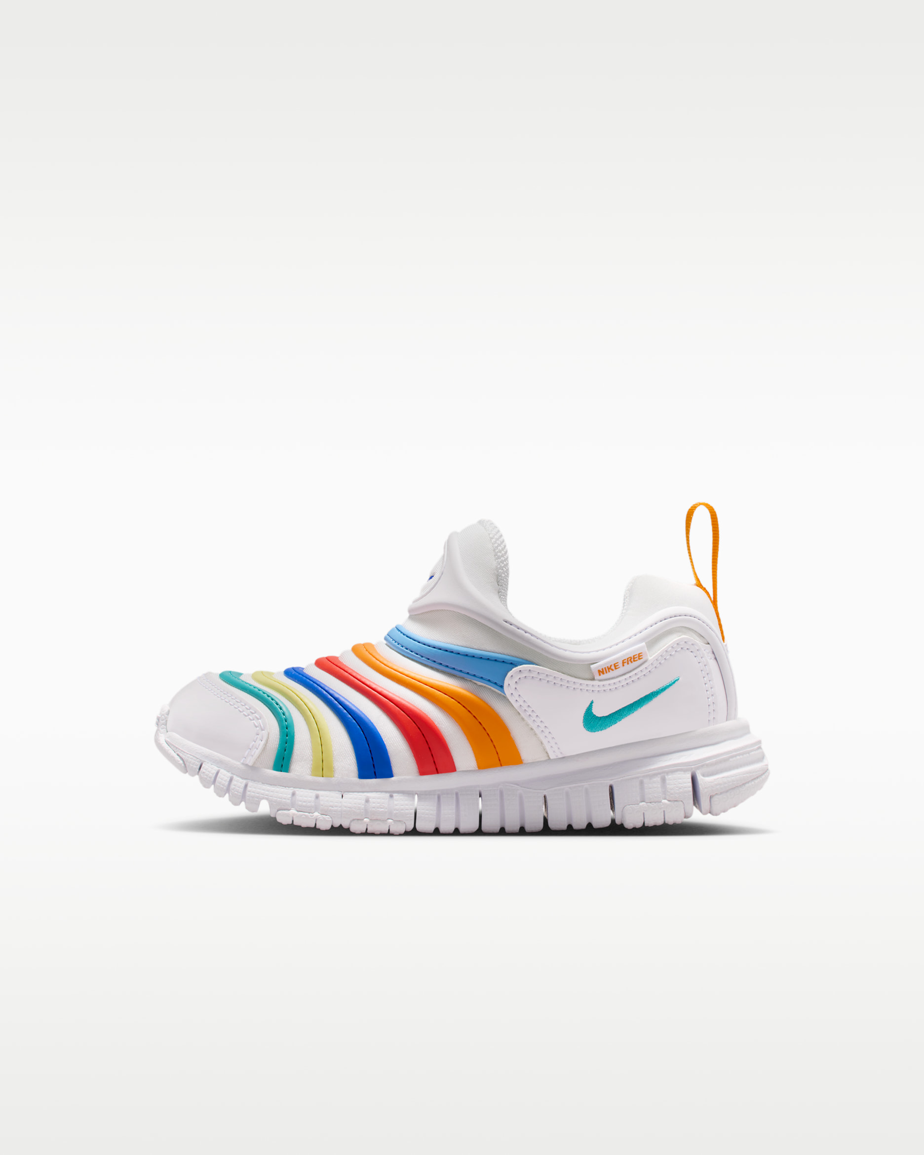 나이키 다이나모 프리 리틀키즈 이지 온/오프 신발 - 화이트/라임라이트/하이퍼 로얄/더스티 캑터스