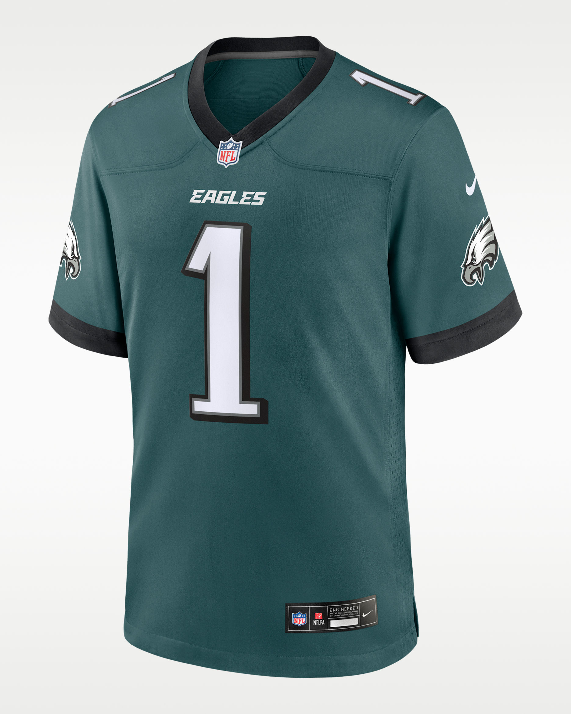 Jersey Nike de la NFL Game para hombre Jalen Hurts Philadelphia Eagles - Azul verdoso deportivo